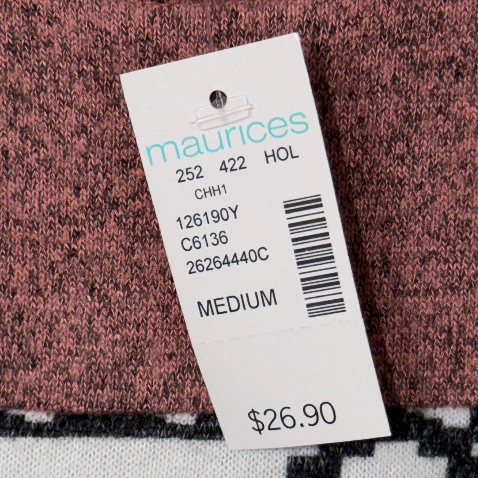 Other Maurices Medium Women's Long Sleeve Fair Isle Top NWT Size M / US 6-8 / IT 42-44 - 6 Thumbnail