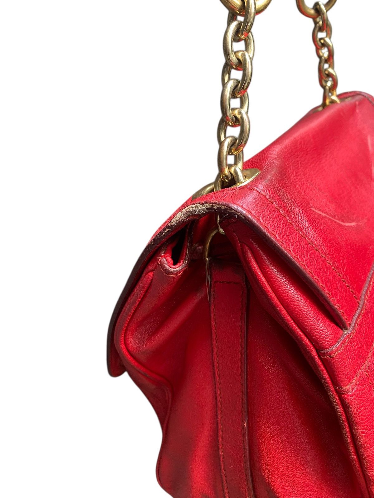 Dolce & Gabbana Dolce And Gabbana D&G Red Leather Padlock Top Handle Bag Size ONE SIZE - 16 Thumbnail
