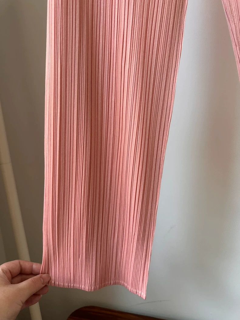 Issey Miyake Issey Miyake size:1 Pink pleated trousers Size 31" - 4 Thumbnail