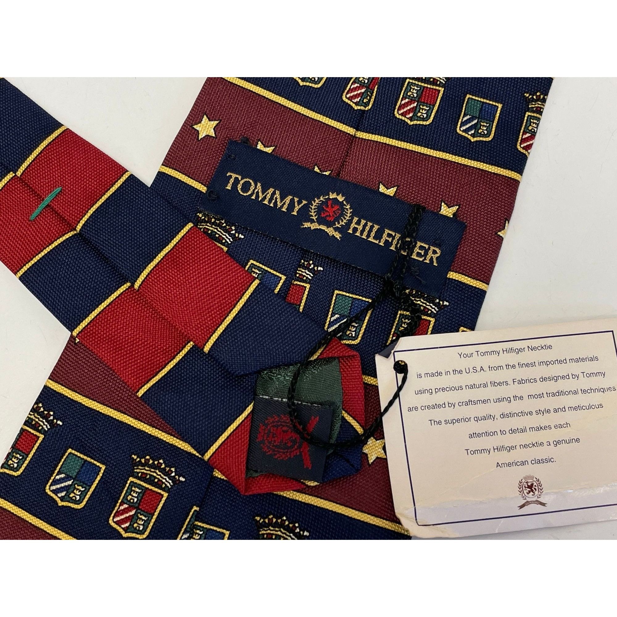 Tommy Hilfiger NoS New NWT Tommy Hilfiger Crest Logo Silk Necktie Size ONE SIZE - 2 Thumbnail