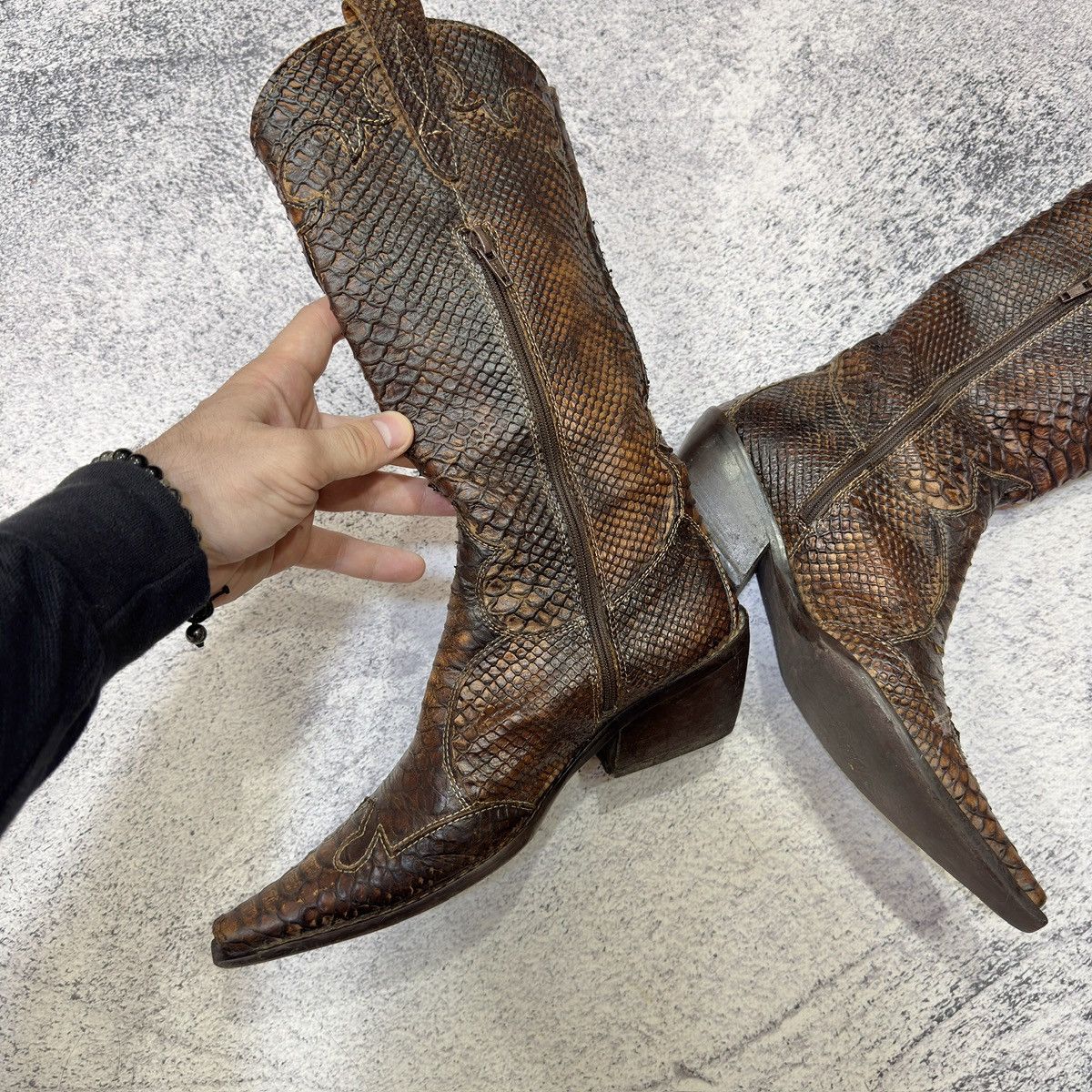 Other Progetto Italy Python Western Boots UK5 US7 EU38 24cm Size US 8 / IT 38 - 4 Thumbnail