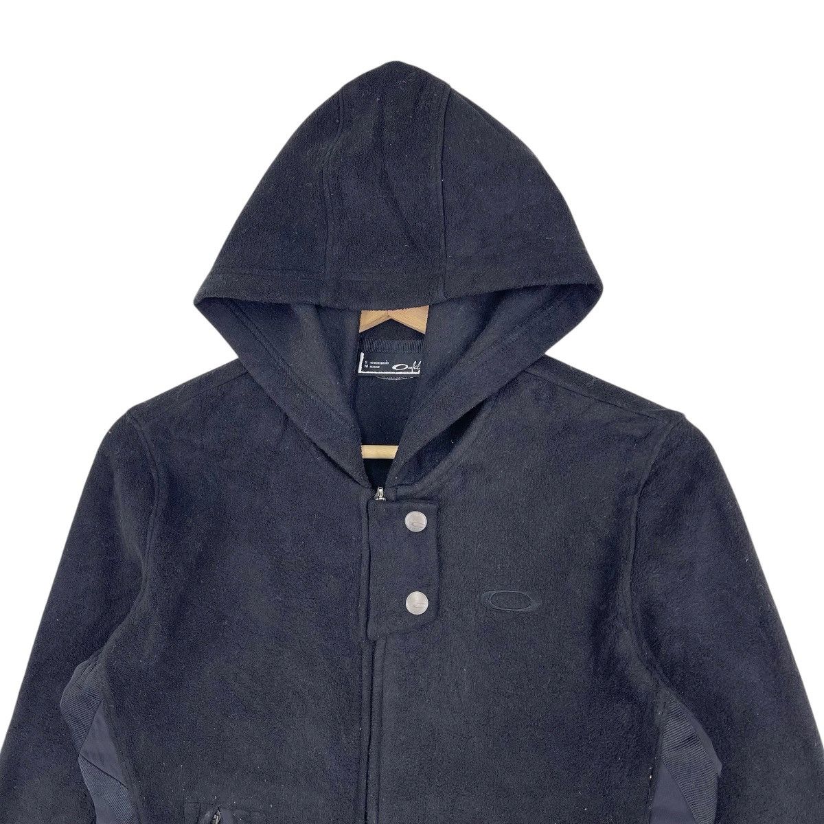 Oakley × Vintage Oakley Black Hoodie Fleece Jacket Size M / US 6-8 / IT 42-44 - 2 Thumbnail