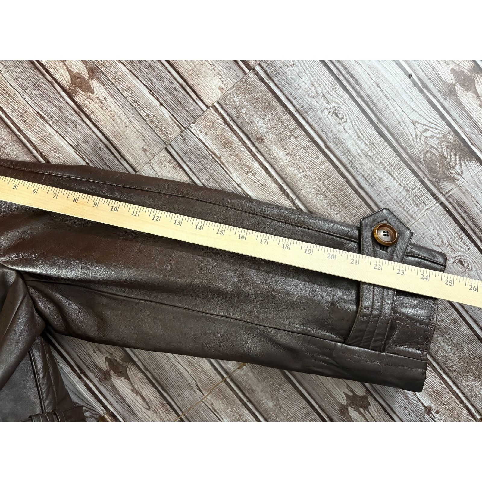 Other Bergfreund German leather coat trench coat sz 50 40's WWII E Size US L / EU 52-54 / 3 - 4 Thumbnail