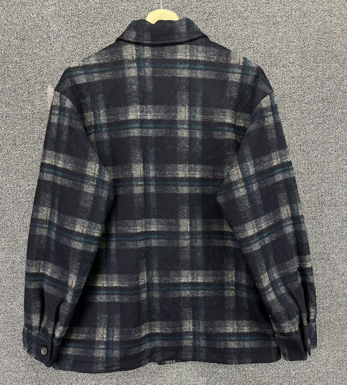 Flannel Vintage Uniqlo Shadow Plaid Button Up Flannel Jacket Size US M / EU 48-50 / 2 - 9 Thumbnail
