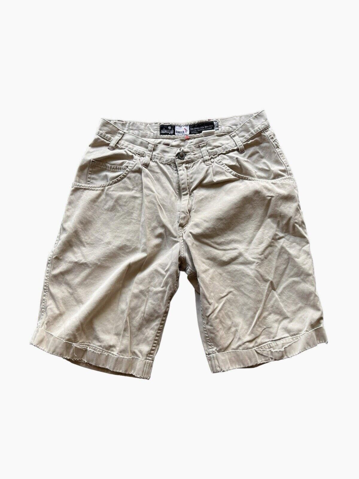 Levi's × Vintage Levi’s Silver Tab Baggy Khaki Cargo Shorts Size 33 Y2K Size US 33 - 1 Thumbnail
