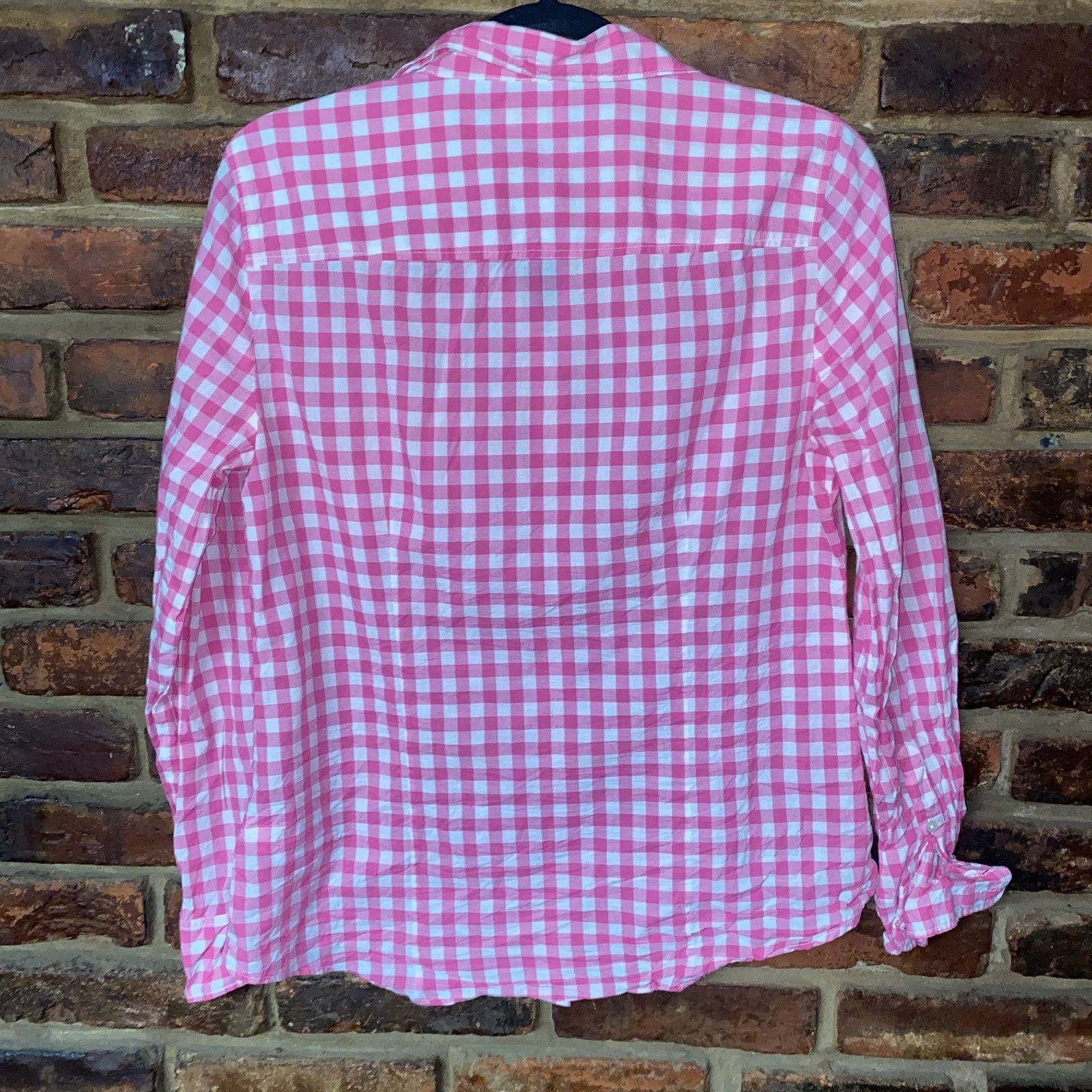 J.Crew J. Crew Pink Gingham Plaid Cotton Button Down Shirt Medium Size M / US 6-8 / IT 42-44 - 8 Thumbnail