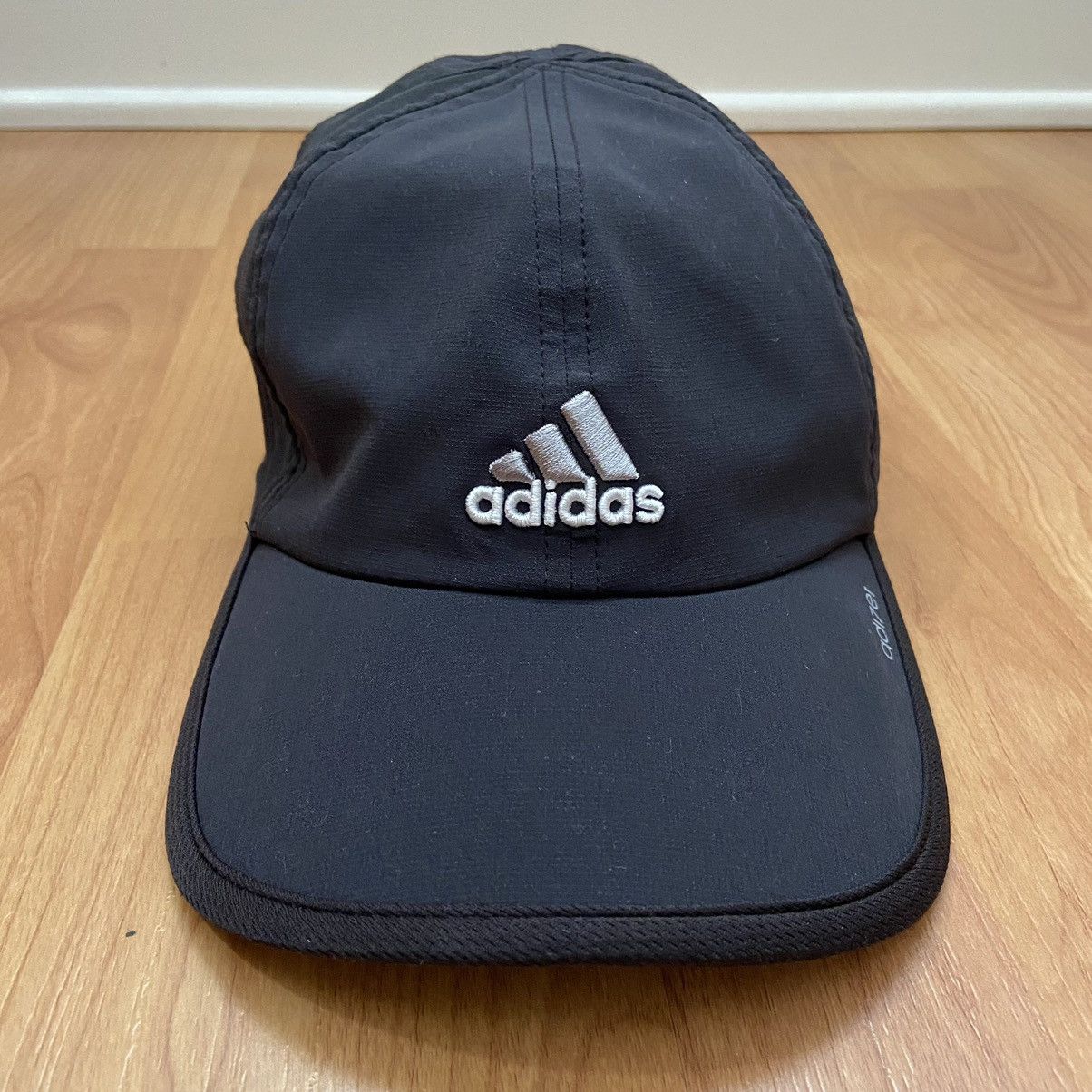 Adidas Adidas Men’s Logo Black Strap Back Hat Size ONE SIZE - 1 Thumbnail