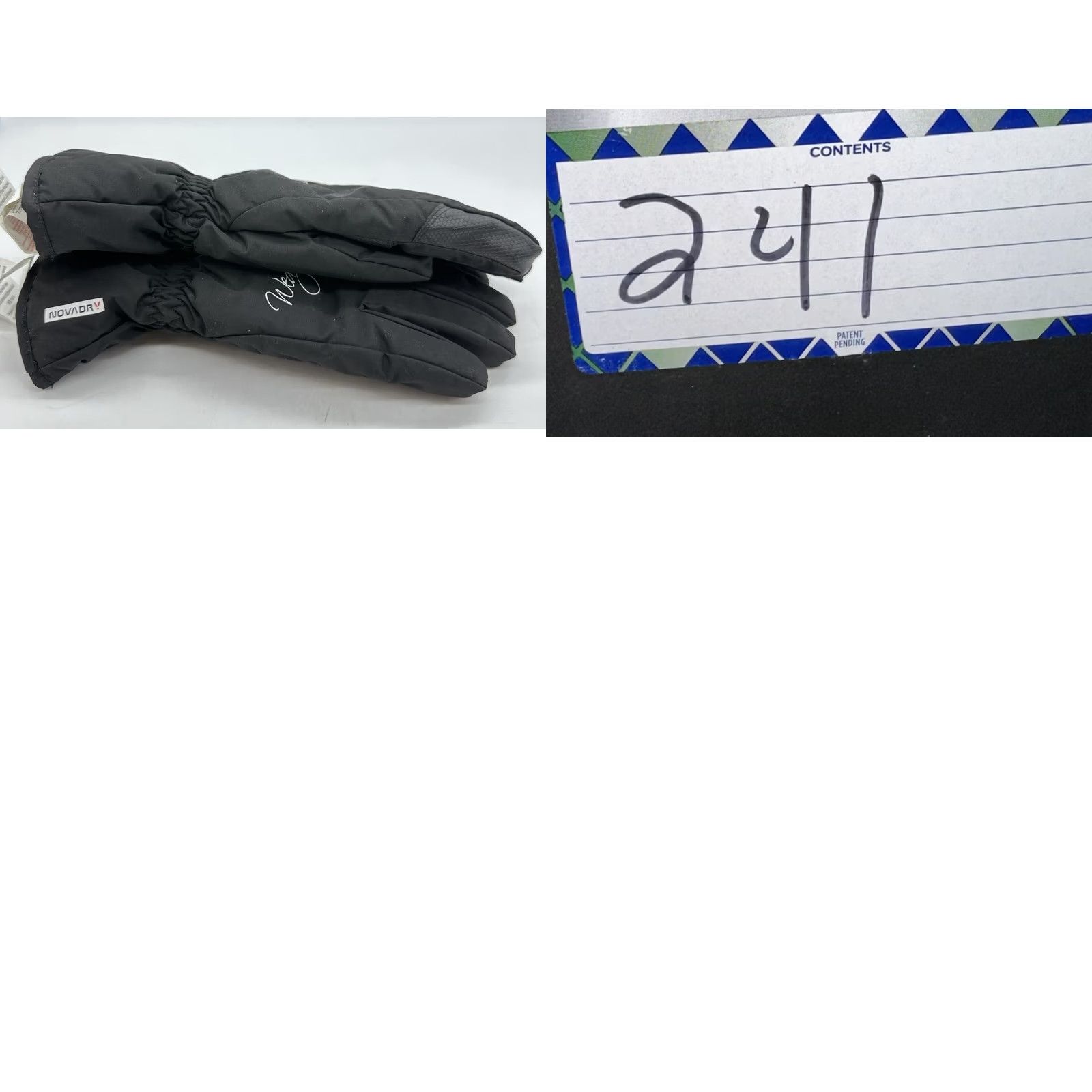 Vintage Oxylane Gloves Winter Warm Outdoor Padded Fleece Lined Ski Work Action Small Unisex Adults Black Polyester Wrist Glove Womens Mens Size US S / EU 44-46 / 1 - 8 Thumbnail