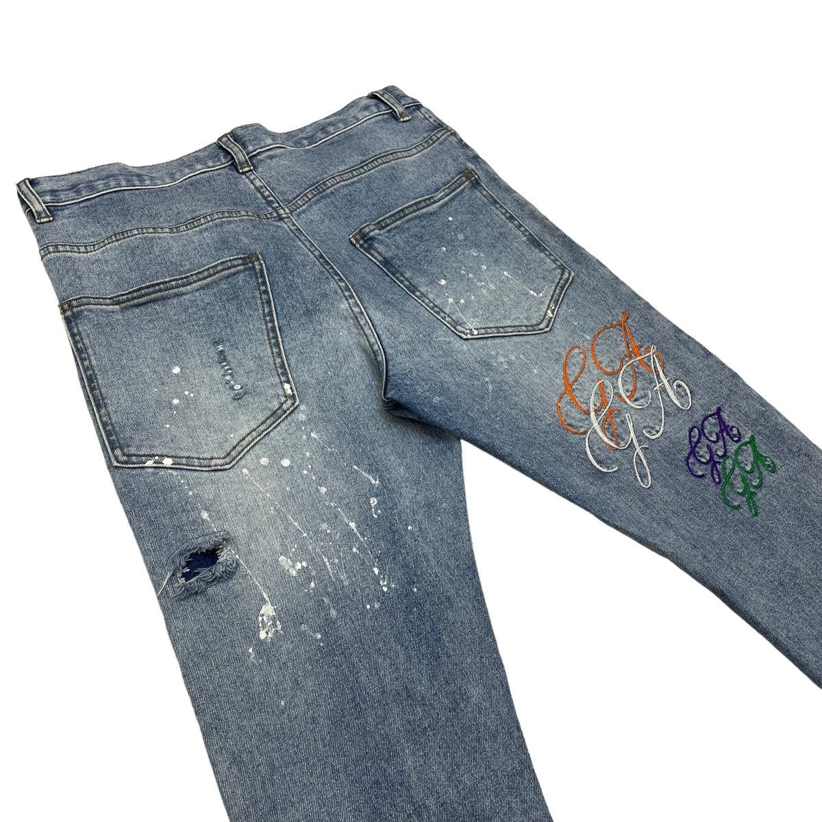 14th Addiction 📣Japanese Brand Jack Rose Distressed Denim Slim Fit Size US 32 / EU 48 - 9 Thumbnail