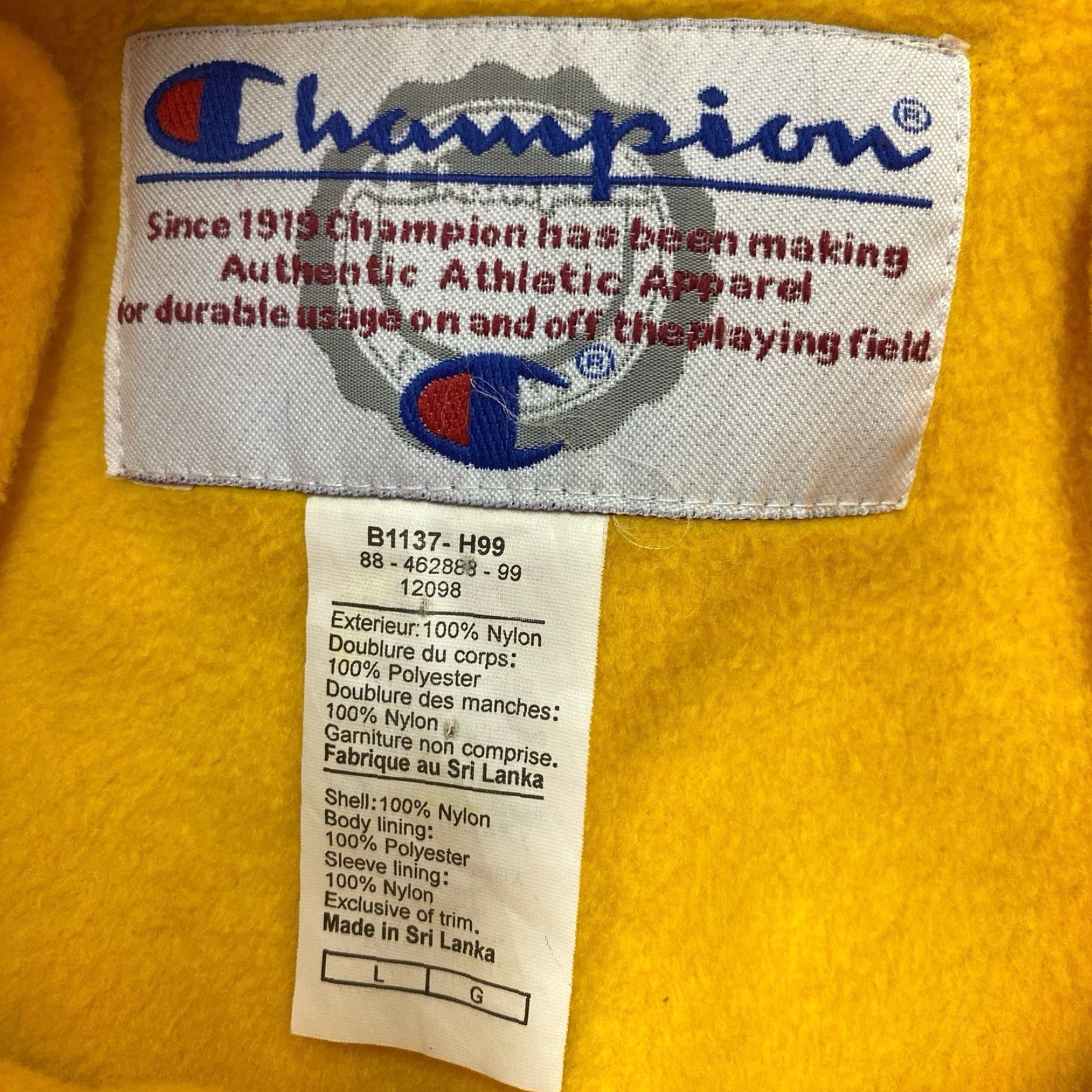Champion VINTAGE Champion Green Bay Packers Mens Large Fleece Lined Full Zip Jacket NFL Size US L / EU 52-54 / 3 - 2 Thumbnail