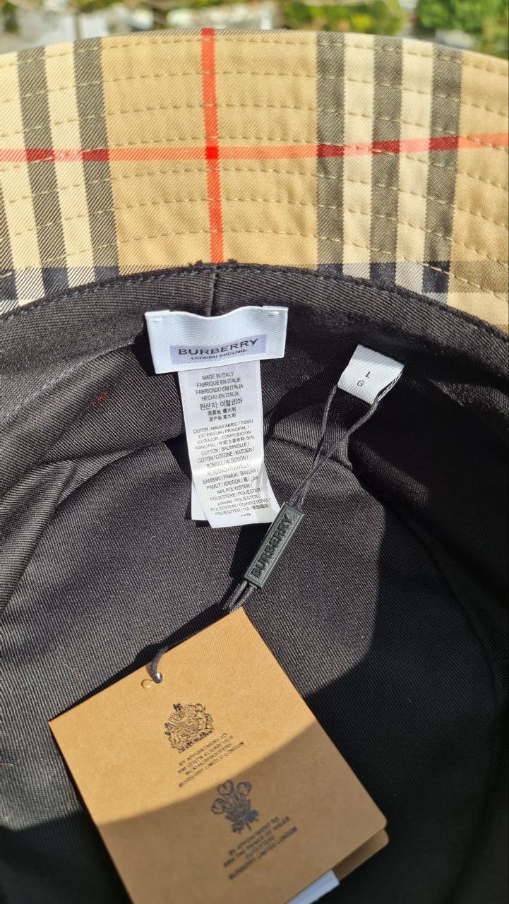 Burberry Check Technical Cotton Bucket Hat Size ONE SIZE - 5 Thumbnail