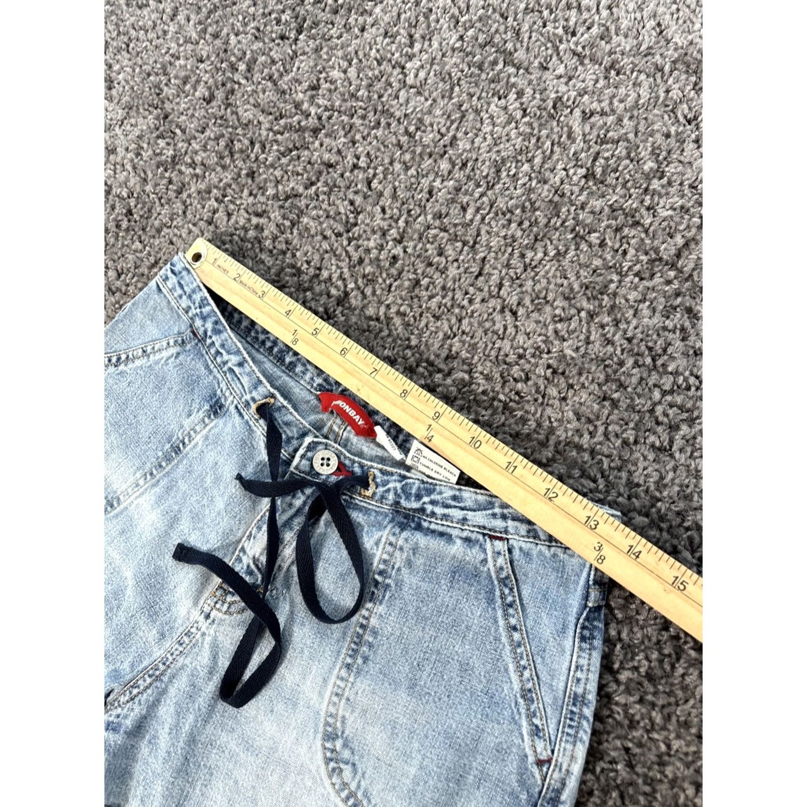 Vintage VINTAGE UnionBay Shorts Womens 26 Low Rise Light Wash Denim Drawstring Y2K Size 26" / US 2 / IT 38 - 4 Thumbnail