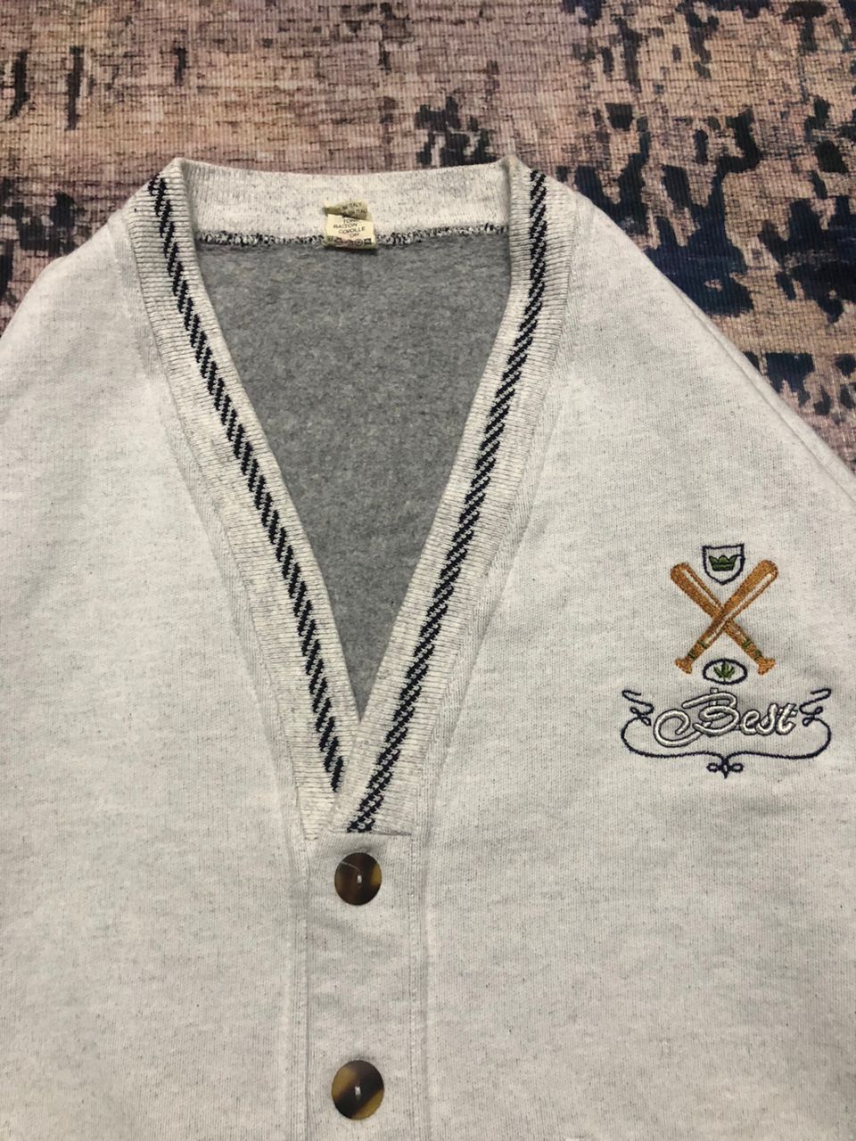 Pronto Uomo Vintage Pronto Moda Grey Cardigan Size XL / US 12-14 / IT 48-50 - 15 Thumbnail