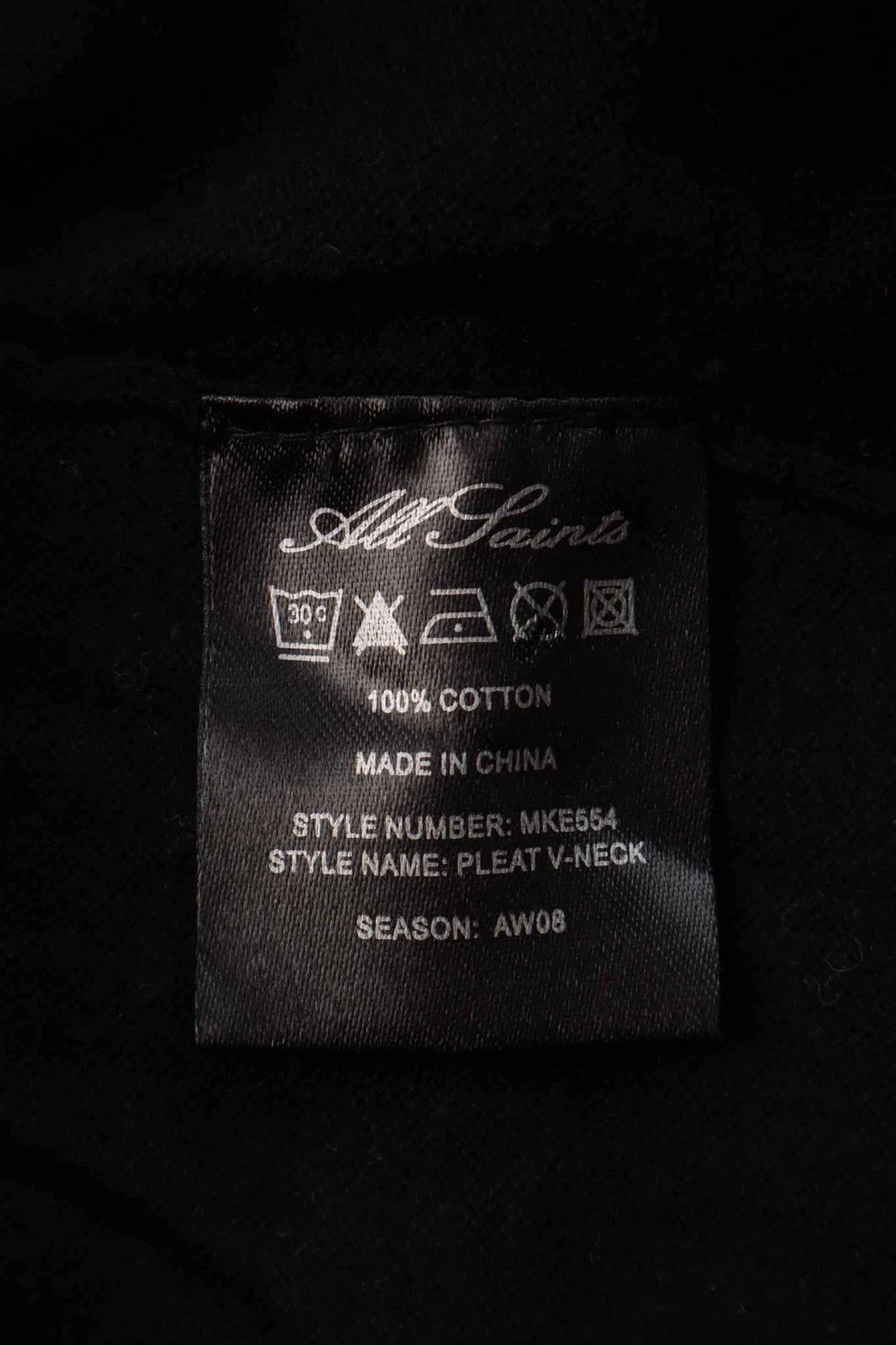 Allsaints AllSaints Pleat V-Neck Knit Jumper Sweater Vintage AW08 Size US M / EU 48-50 / 2 - 4 Thumbnail