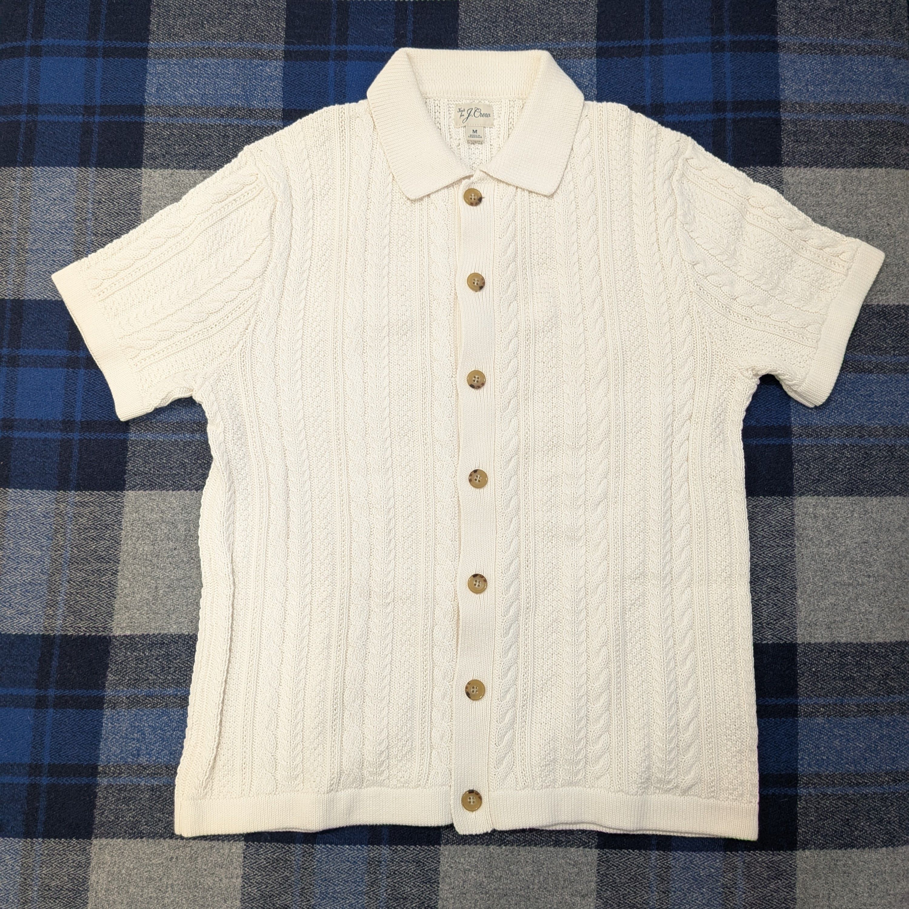 J.Crew J. Crew cable-knit short-sleeve cardigan polo Size US M / EU 48-50 / 2 - 1 Thumbnail