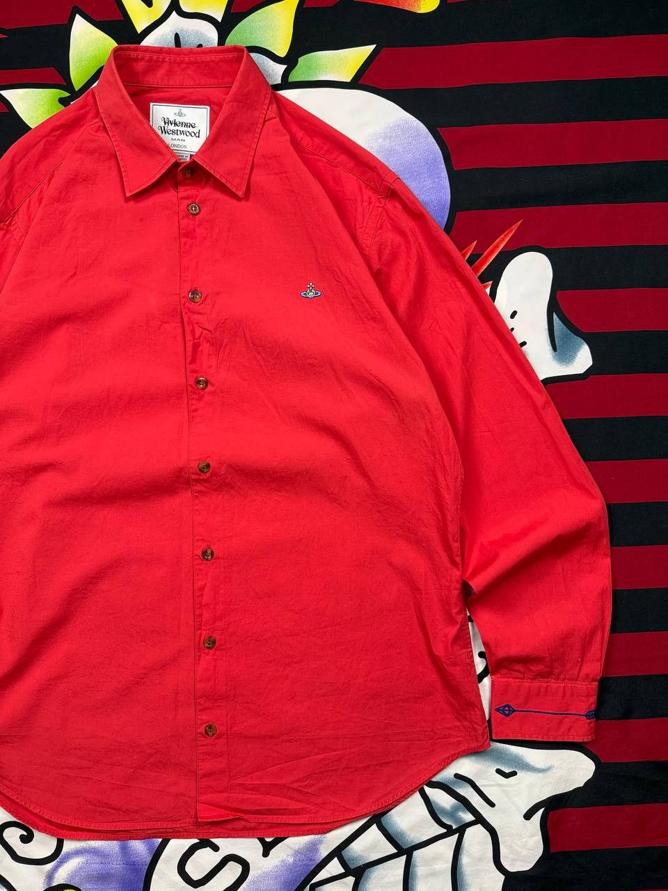 Vivienne Westwood Vivienne Westwood Arrow Arms button up shirt in red Size 52 Size US L / EU 52-54 / 3 - 3 Thumbnail