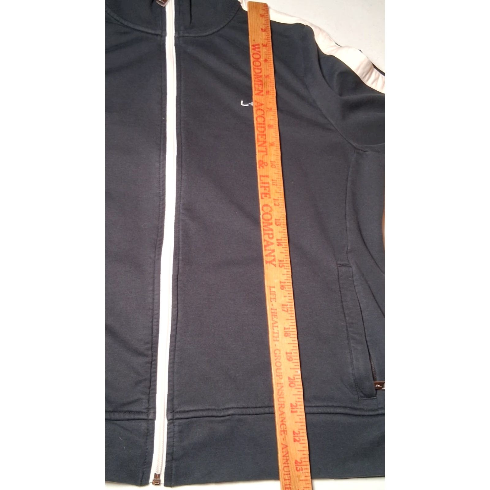 Ralph Lauren Ralph Lauren Active Sweatshirt Jacket Women XL Black White Stripe Full Zip Mock Neck Size XL / US 12-14 / IT 48-50 - 5 Thumbnail