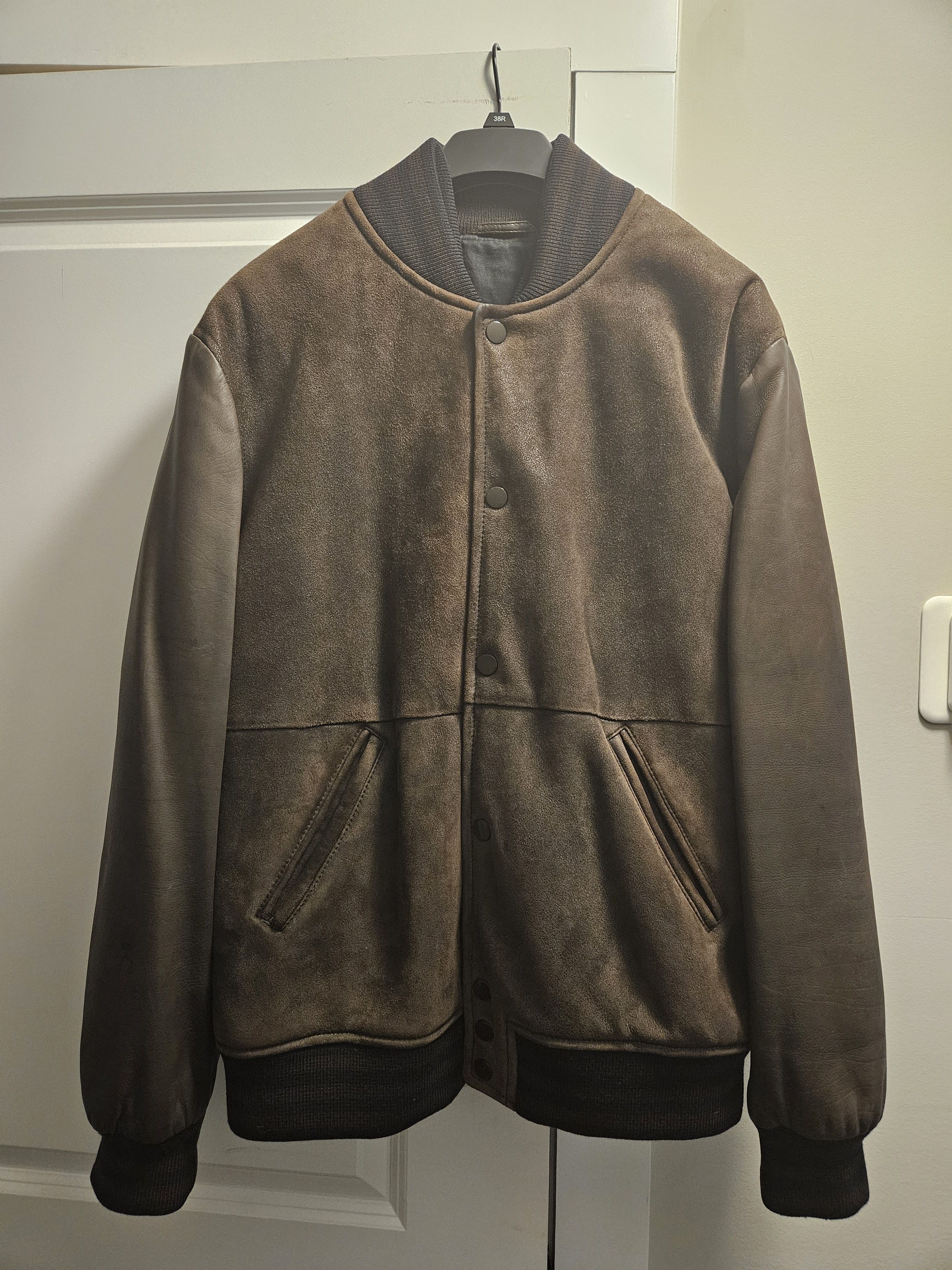 Pre-owned Givenchy Riccardo Tisci Lambskin Leather Bomber Vest Double Jacket In Brown