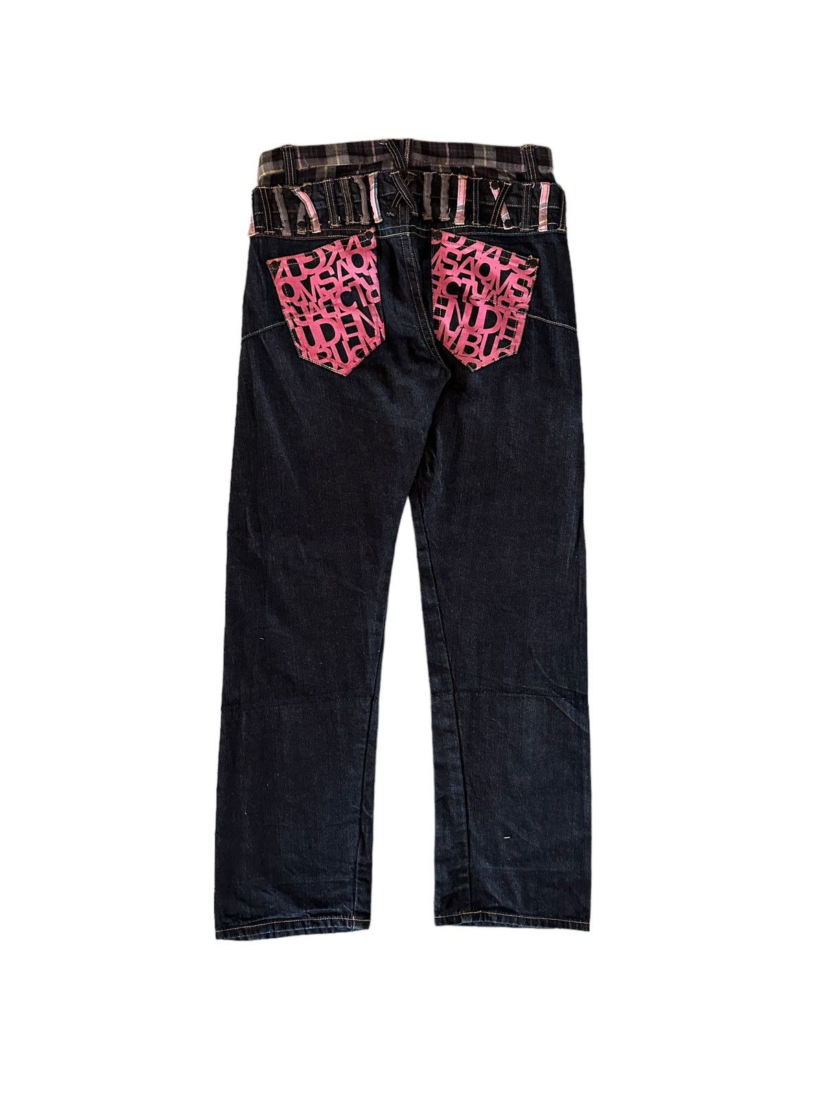 Le Grande Bleu (L.G.B.) Double Waist Punk Zipper Denim Jeans Size US 31 - 3 Thumbnail