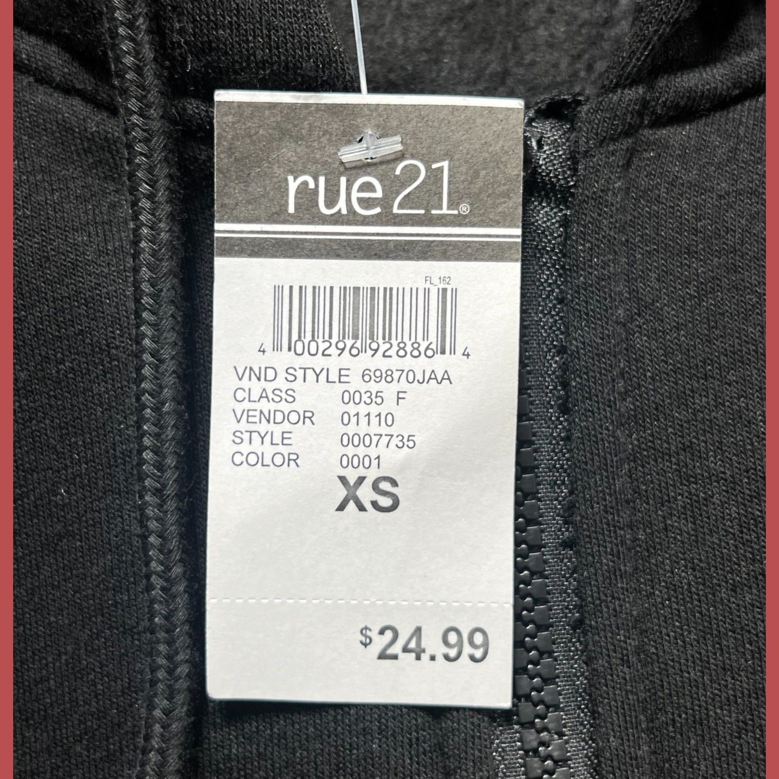 rue21 Rue 21 - Women's Long Sleeve Hooded Sweatshirt - Black - Ext Size XS / US 0-2 / IT 36-38 - 8 Thumbnail