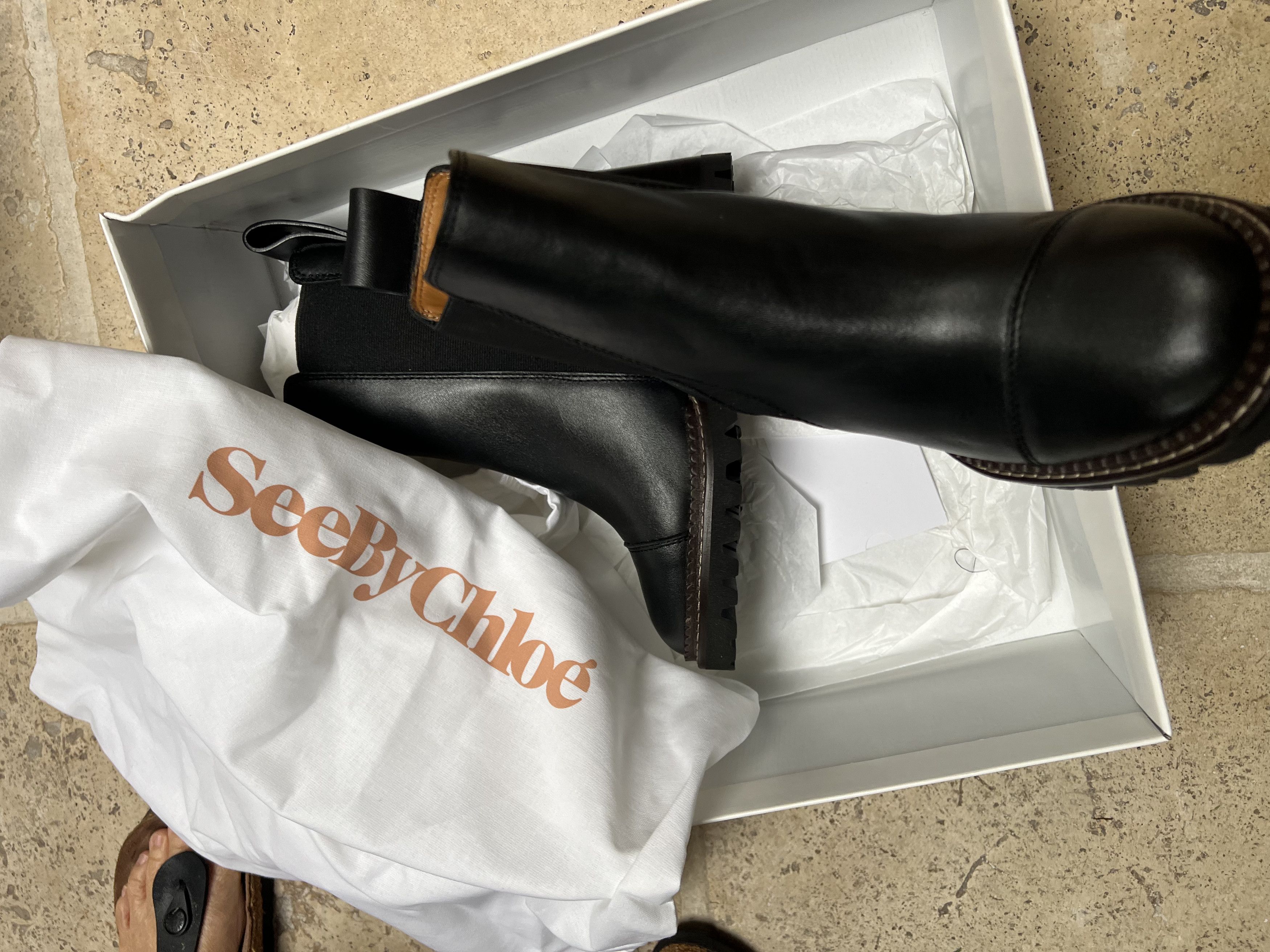 See by Chloe Mallory glossed-leather Chelsea boots Size US 6 / IT 36 - 2 Thumbnail