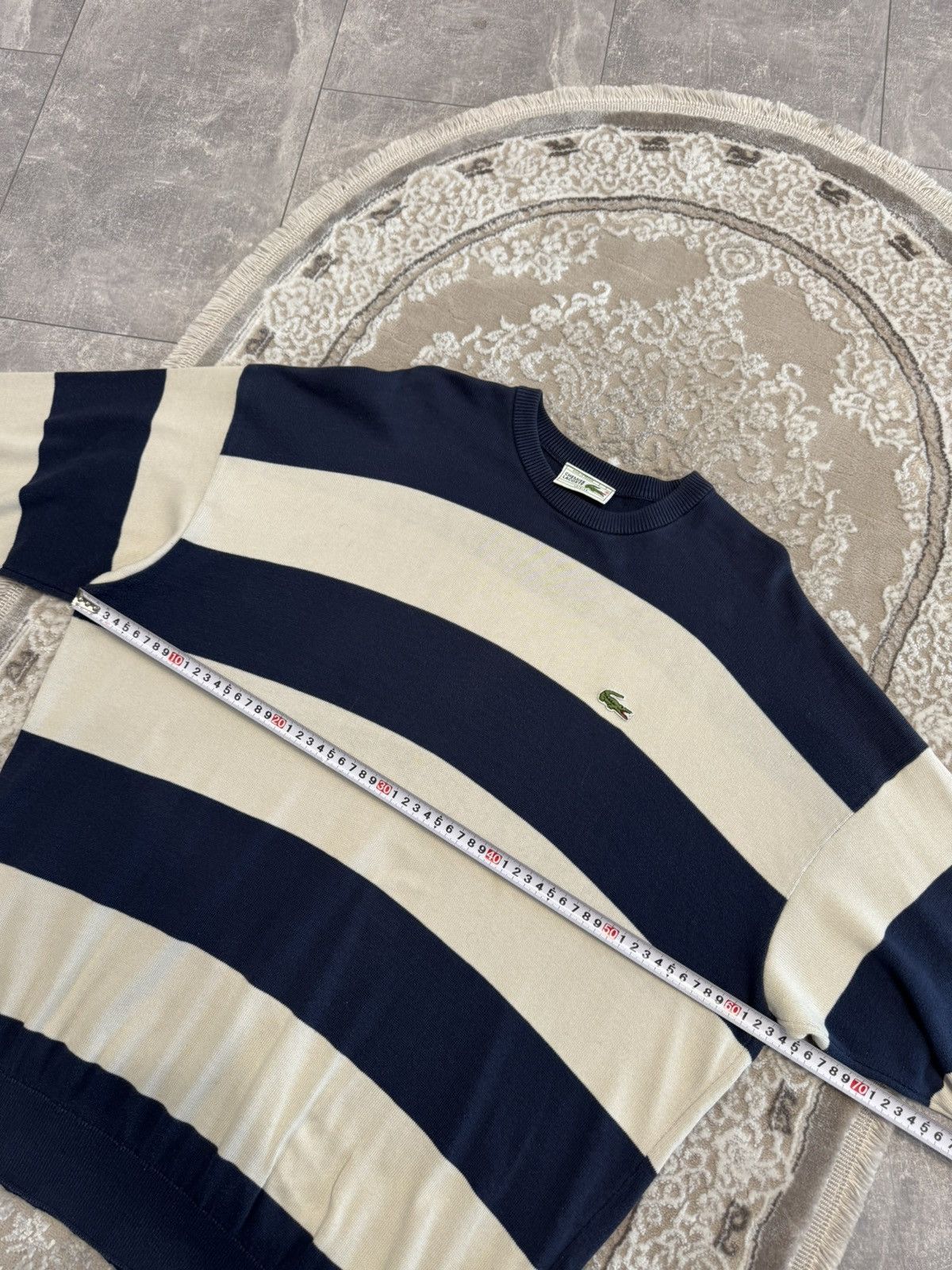 Lacoste Vintage Lacoste Striped Sweatshirt 90’s Size US XL / EU 56 / 4 - 9 Thumbnail