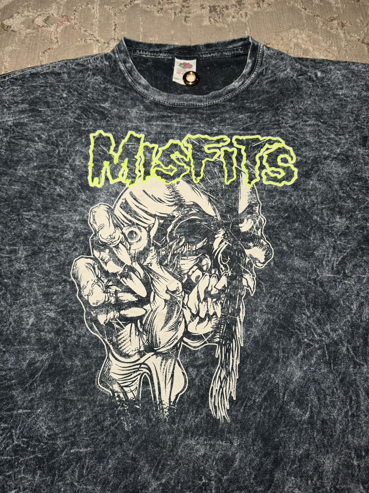 Band Tees Rare 2016 Misfits acid wash Graphic band tee grail Size US XXL / EU 58 / 5 - 3 Thumbnail