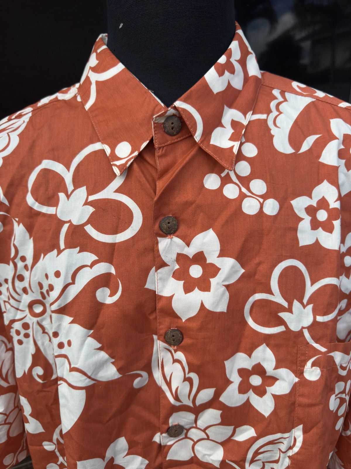 Kahala PreOwned Kahala Hawaiian Print Orange/White Men's XXL Size US XXL / EU 58 / 5 - 3 Thumbnail