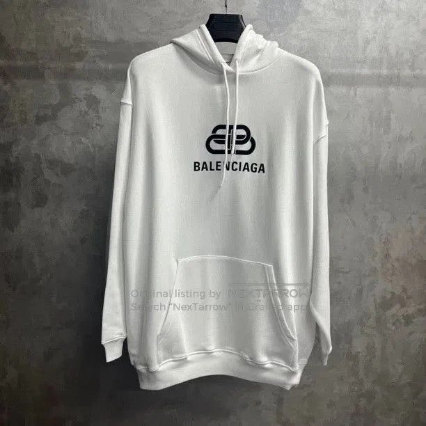 Balenciaga Balenciaga White Logo Print Hoodie. Size US XS / EU 42 / 0 - 1 Thumbnail