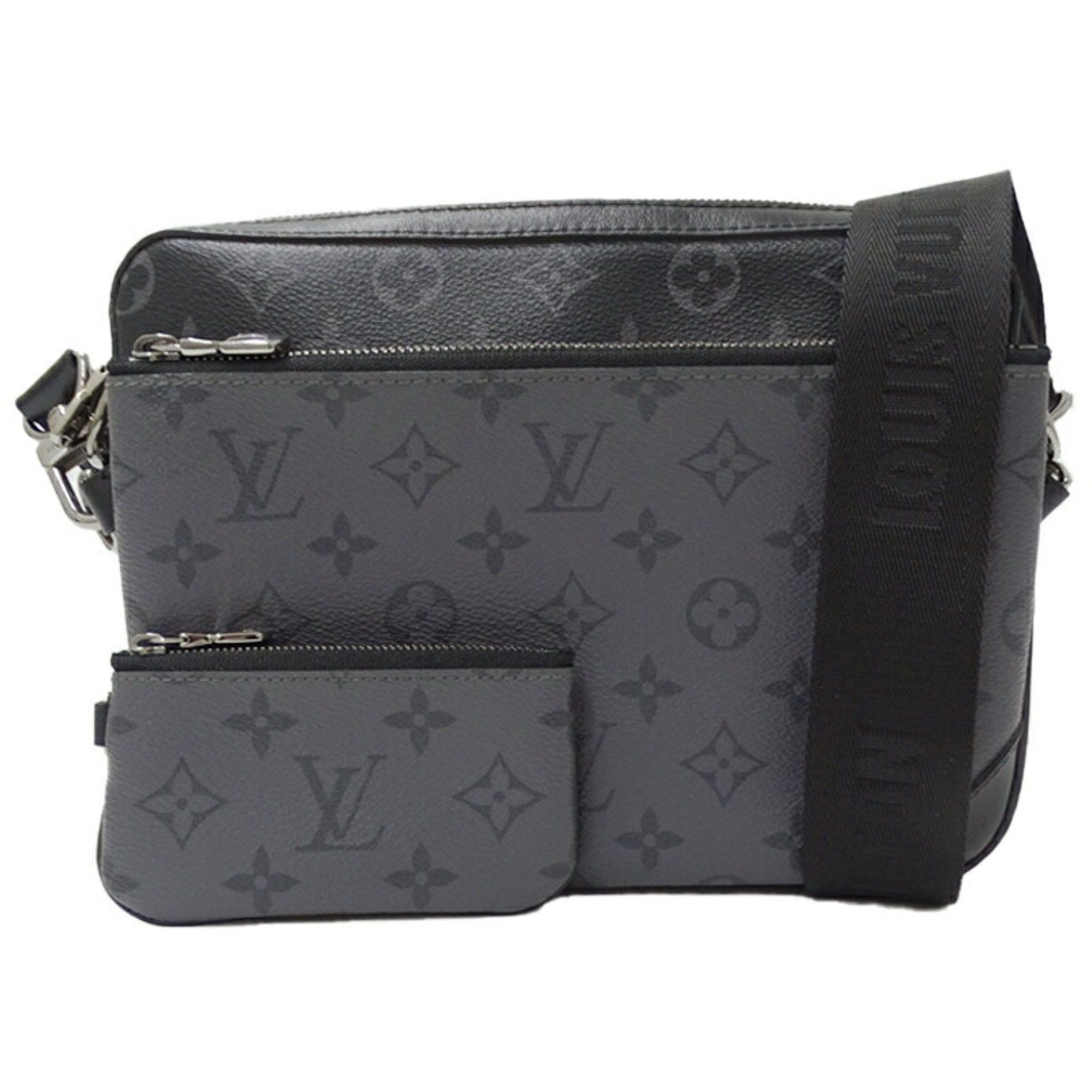 Louis Vuitton Louis Vuitton Bag Men's Shoulder Monogram Eclipse Trio Black Gray M69443 Size ONE SIZE - 1 Thumbnail