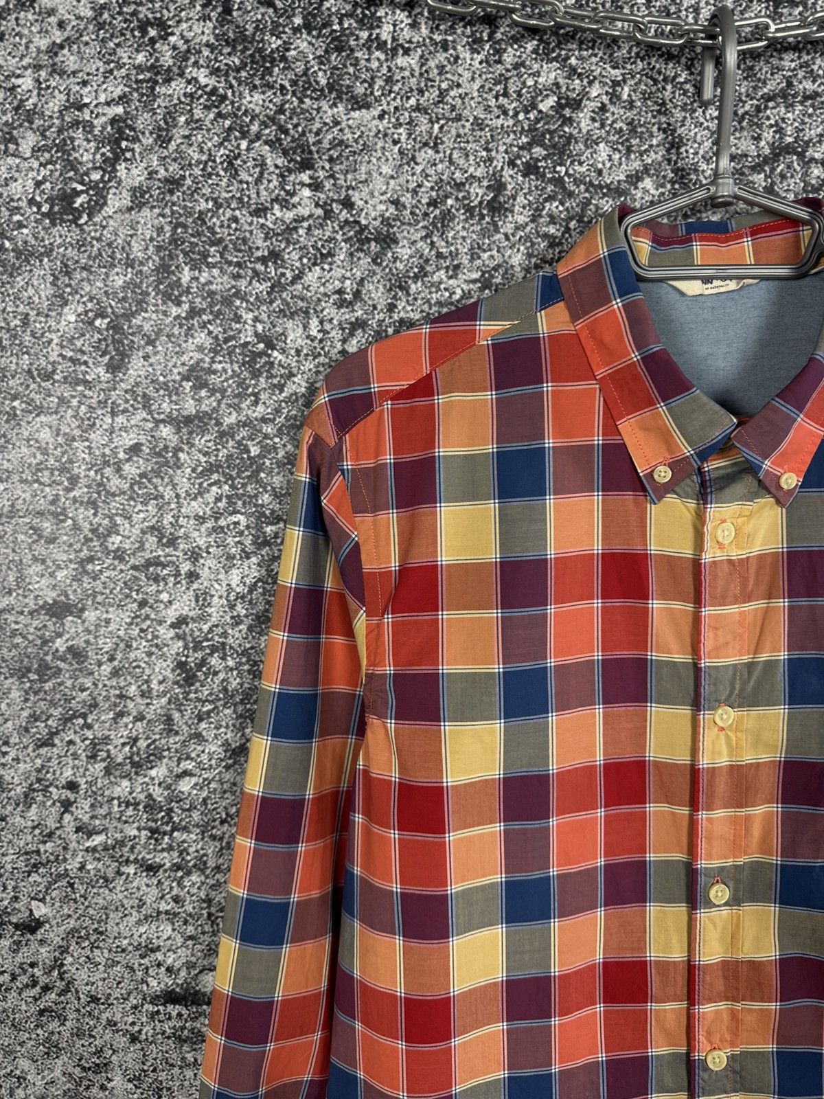 NN07 NN07 Derek Long Sleeve Plaid Shirt Button Up Multicolor Sz L Size US L / EU 52-54 / 3 - 3 Thumbnail