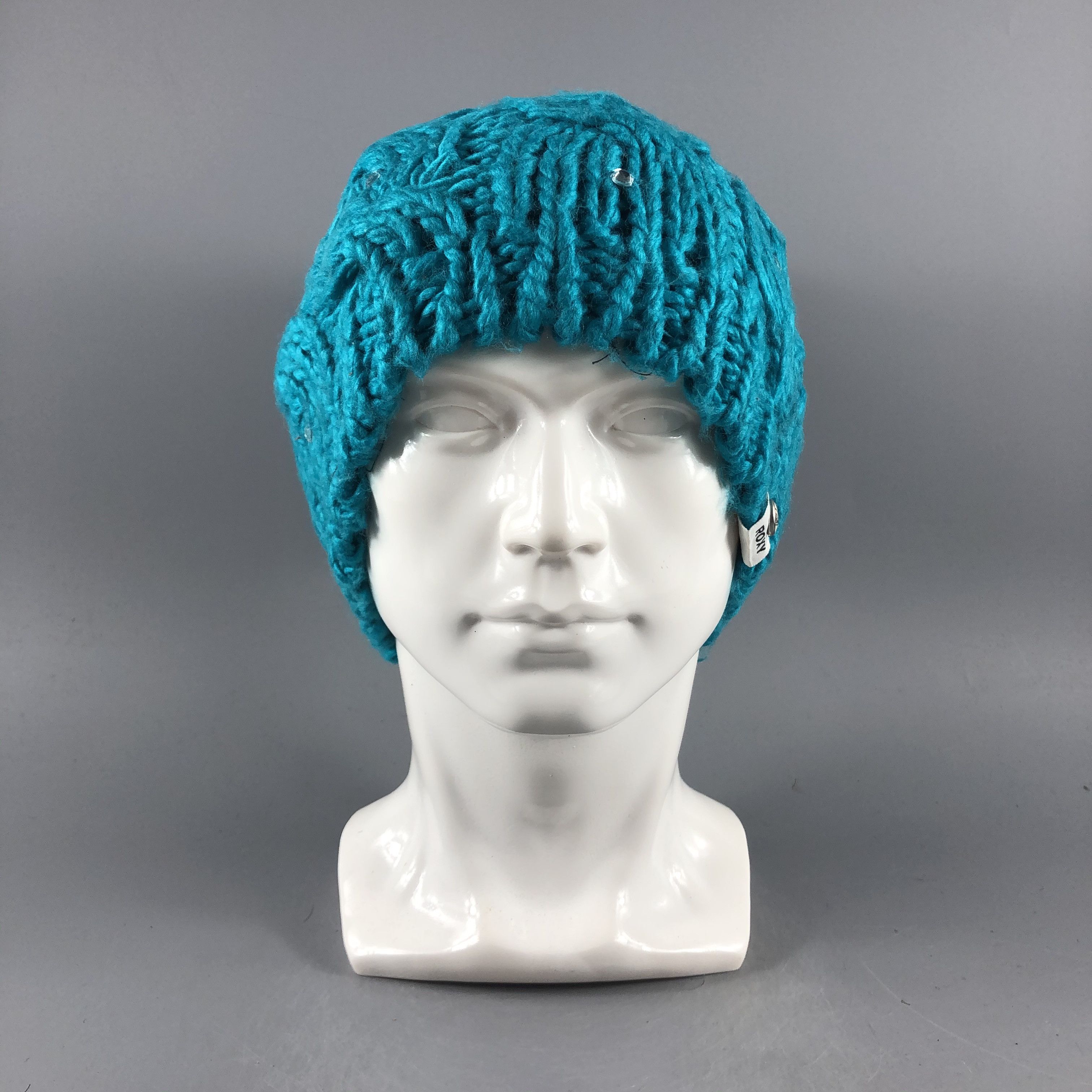 Vintage Roxy Cable Knit Slouchy Beanie Snow Hat Snow Cap -D128 Size ONE SIZE - 1 Thumbnail
