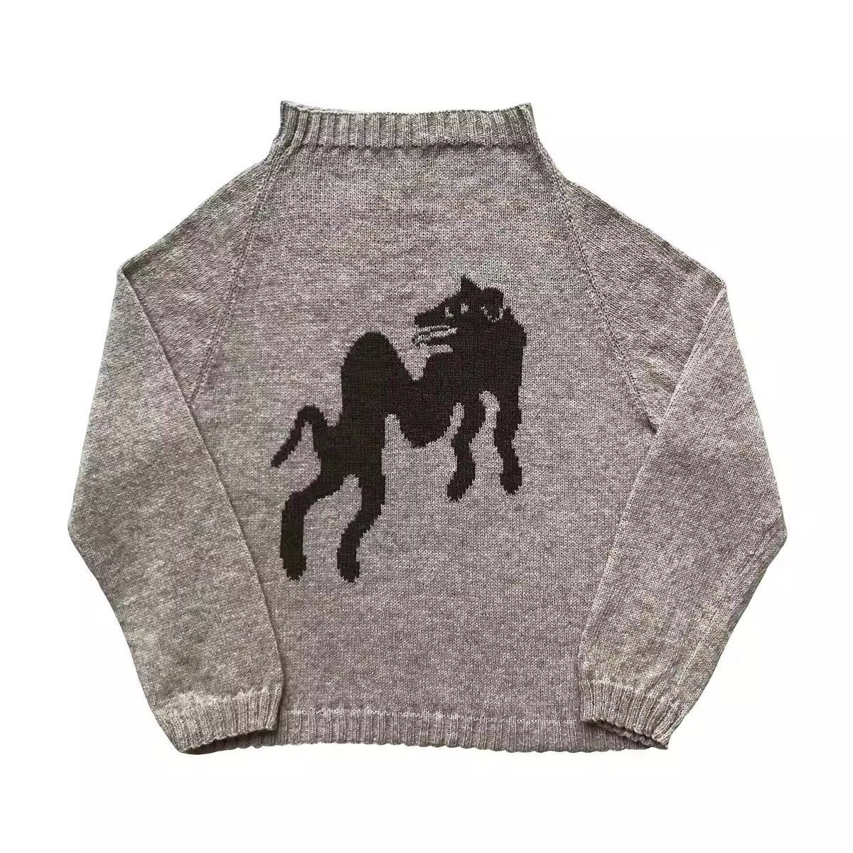 Designer × Japanese Brand Retro Cartoon Anime O-Neck Printed Knitted Sweater Size US XL / EU 56 / 4 - 1 Thumbnail