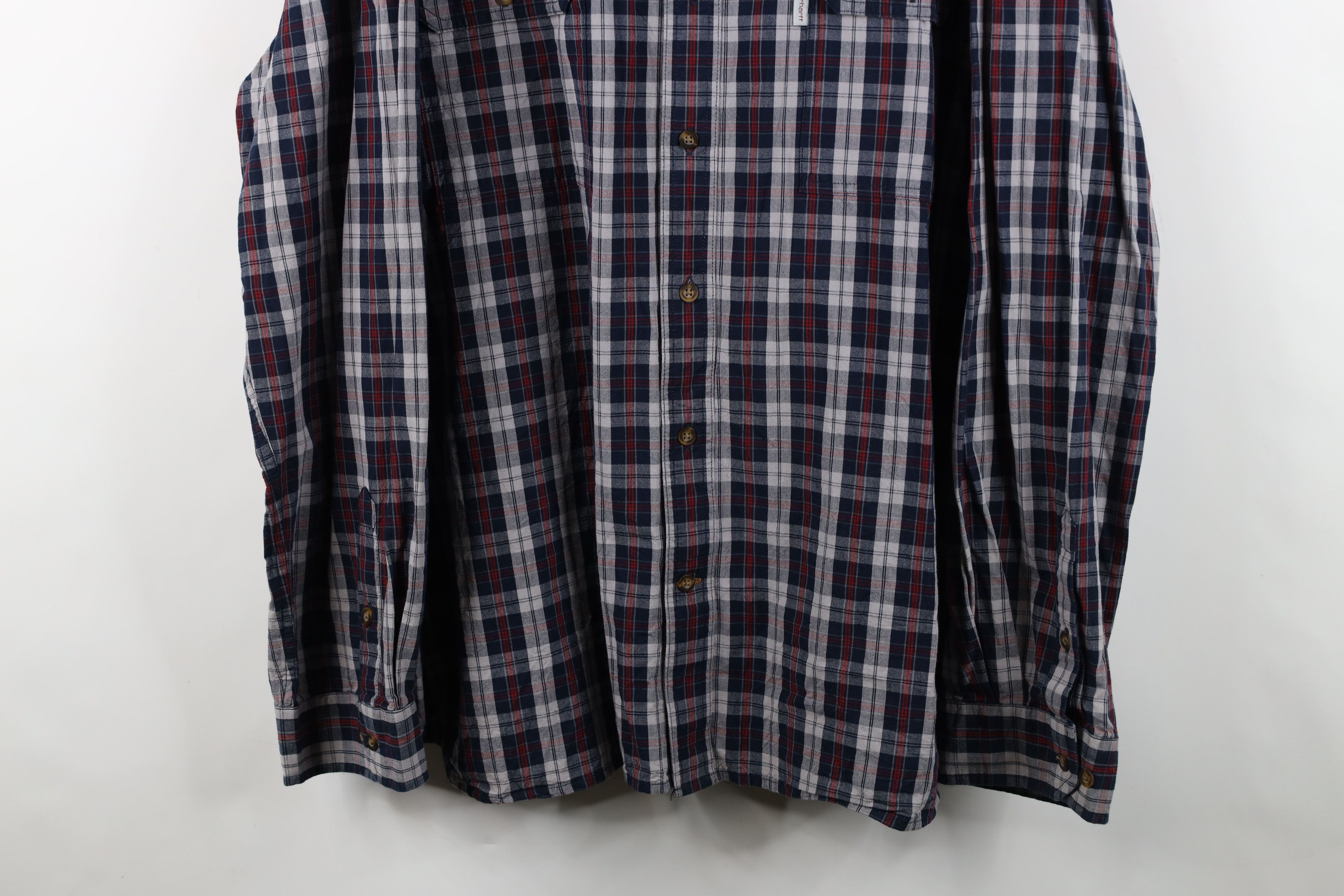 Carhartt Vintage Carhartt Fit Collared Button Down Shirt Plaid Size US XXL / EU 58 / 5 - 3 Thumbnail