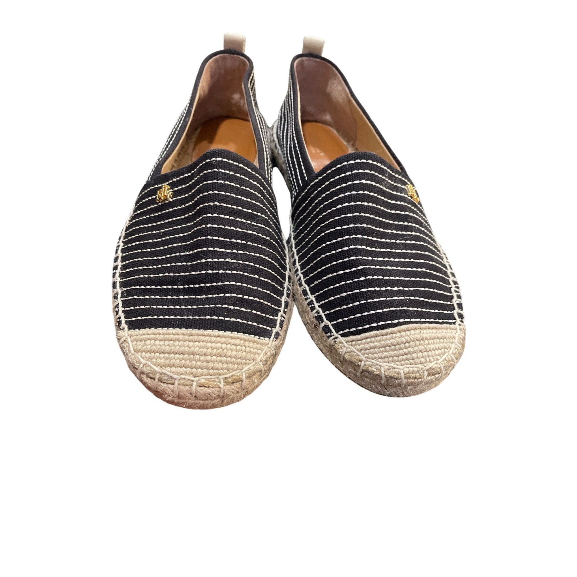 Ralph Lauren Ralph Lauren Lauren wms black striped espadrille slip flats Size US 7.5 / IT 37.5 - 12 Thumbnail