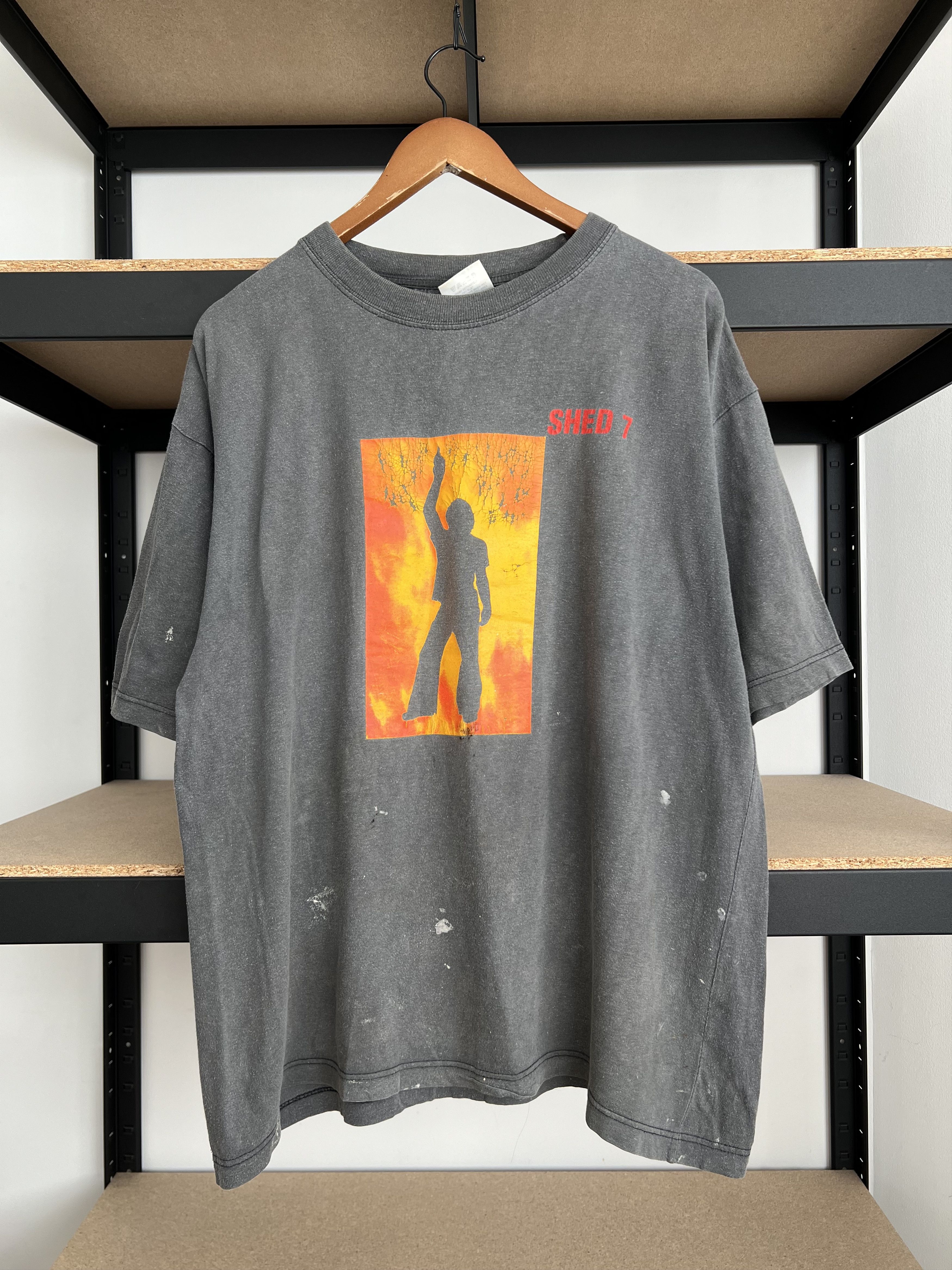 Band Tees Vintage 90s Shed Seven Britpop Rock Band Thrashed T-shirt Size US XL / EU 56 / 4 - 1 Thumbnail