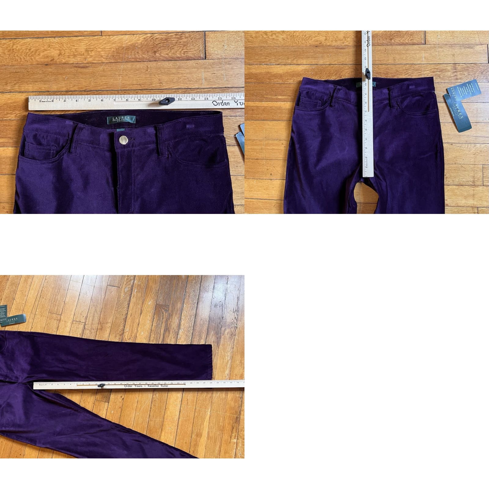 Ralph Lauren Lauren Ralph Lauren Velvet Pants Chino Women's 6P Petite Plum Purple Pants Chino Velvet Women’s 6P Purple Bohemian Preppy Style Size 28" / US 6 / IT 42 - 8 Thumbnail