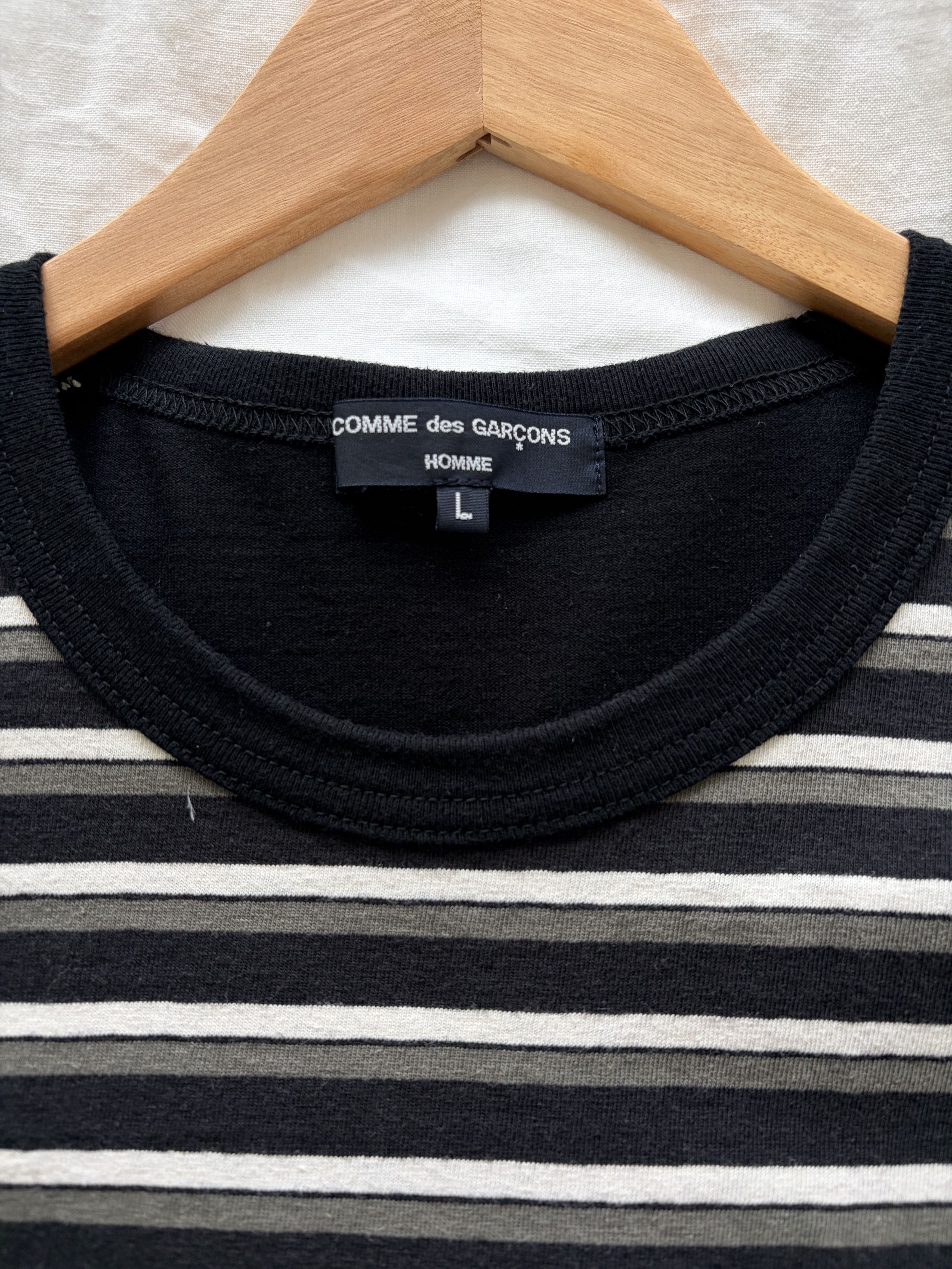 Comme des Garcons Homme Comme des Garçons Homme colour-block striped T-shirt SIze L Size US L / EU 52-54 / 3 - 3 Thumbnail