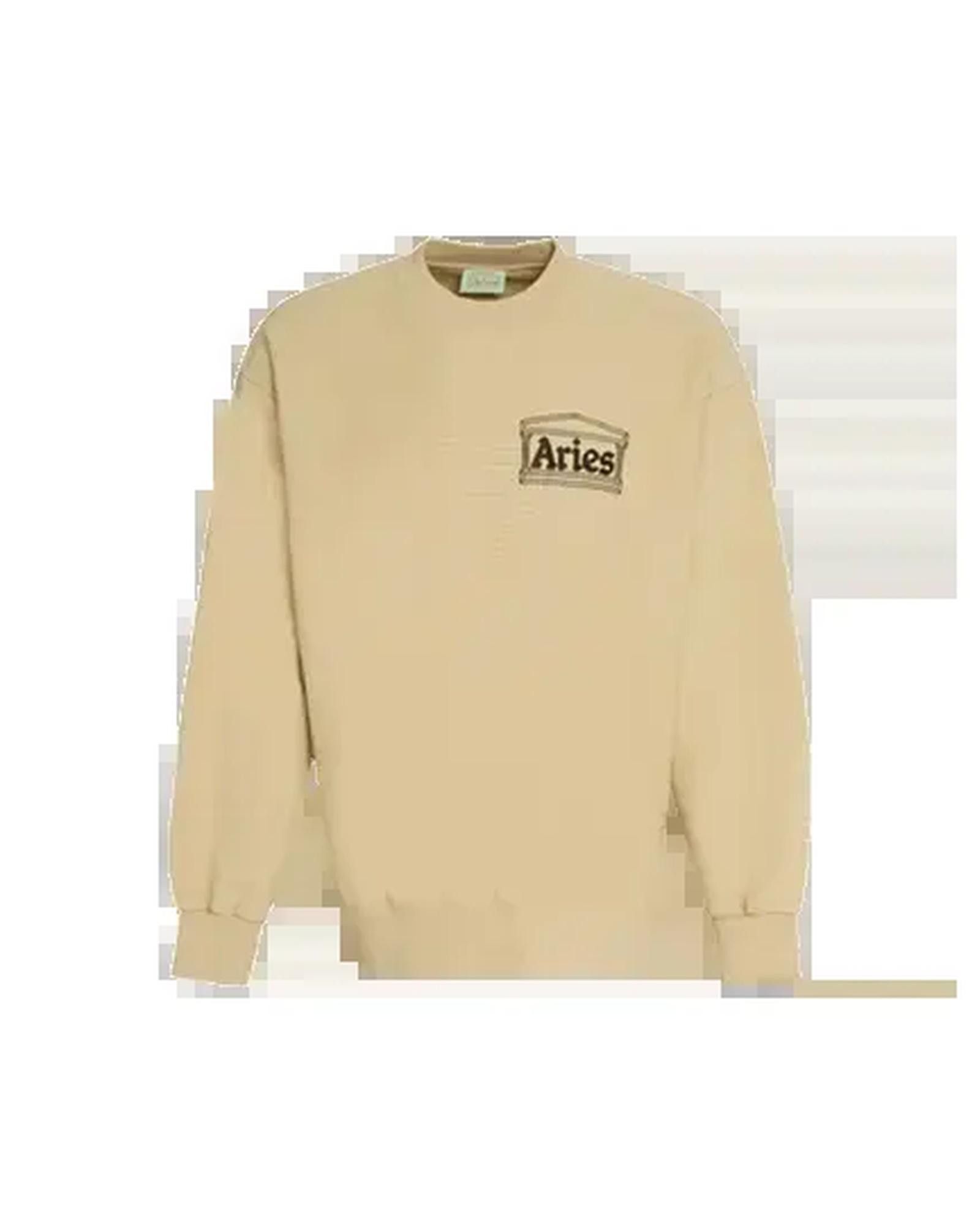 Image of Aries Premium Temple Logo Sweatshirt in Brown, Men's (Size XL)