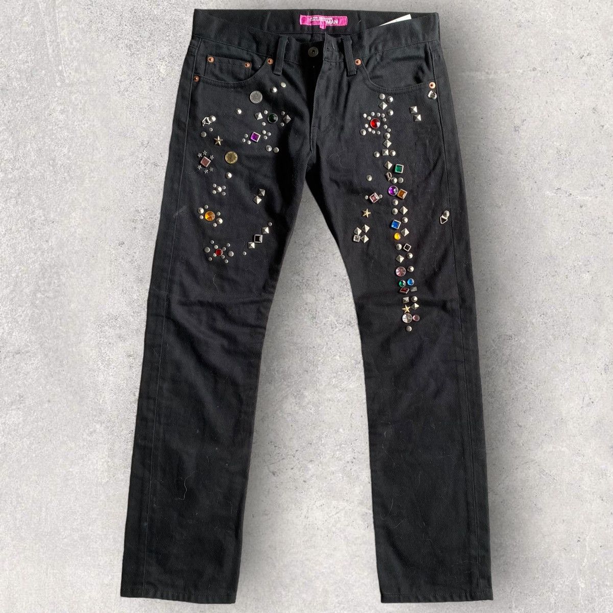 Comme des Garcons Junya Watanabe Jewels Studded Jeans Size US 30 / EU 46 - 2 Thumbnail