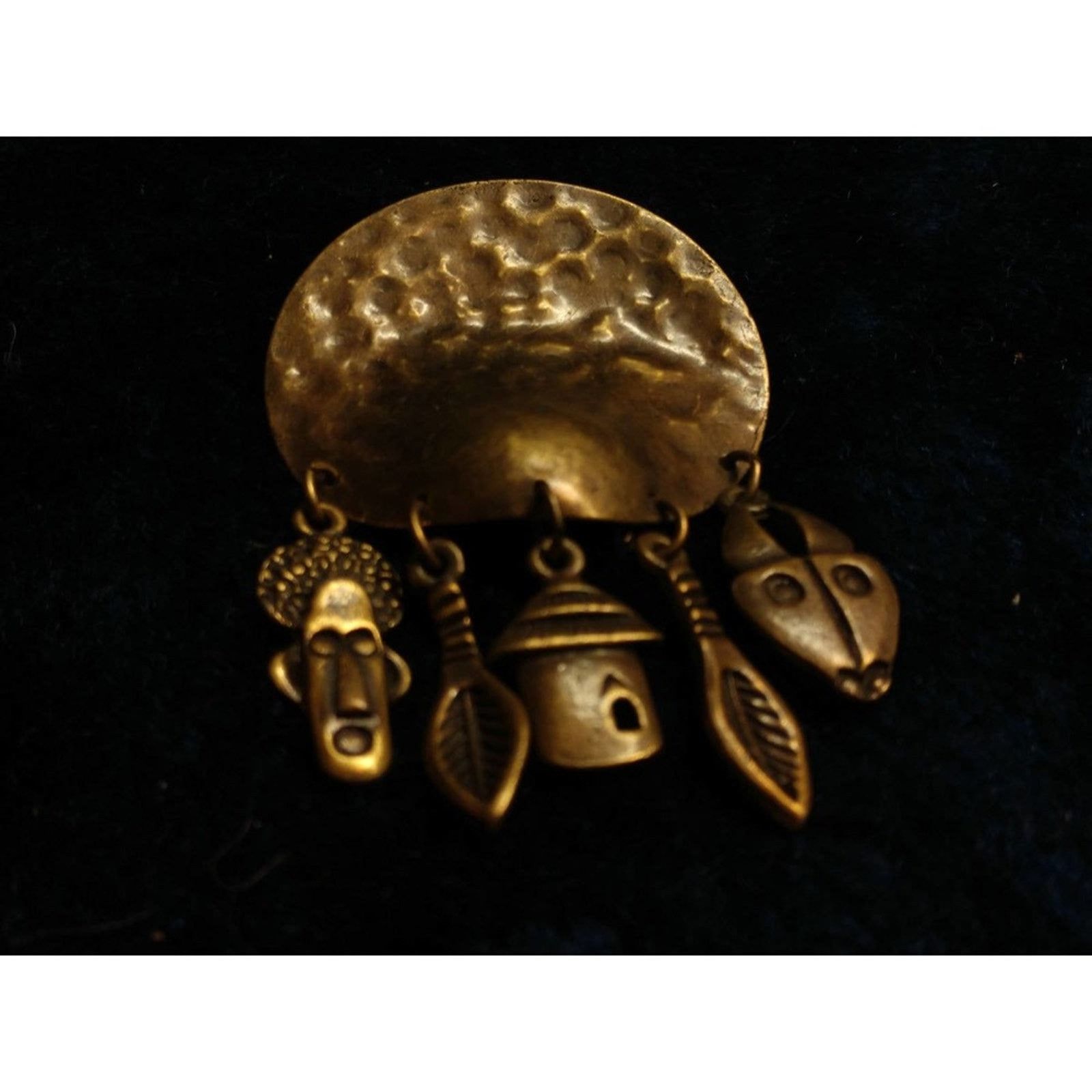 Vintage Made in Haiti~Handmade Copper Brooch Size ONE SIZE - 8 Thumbnail