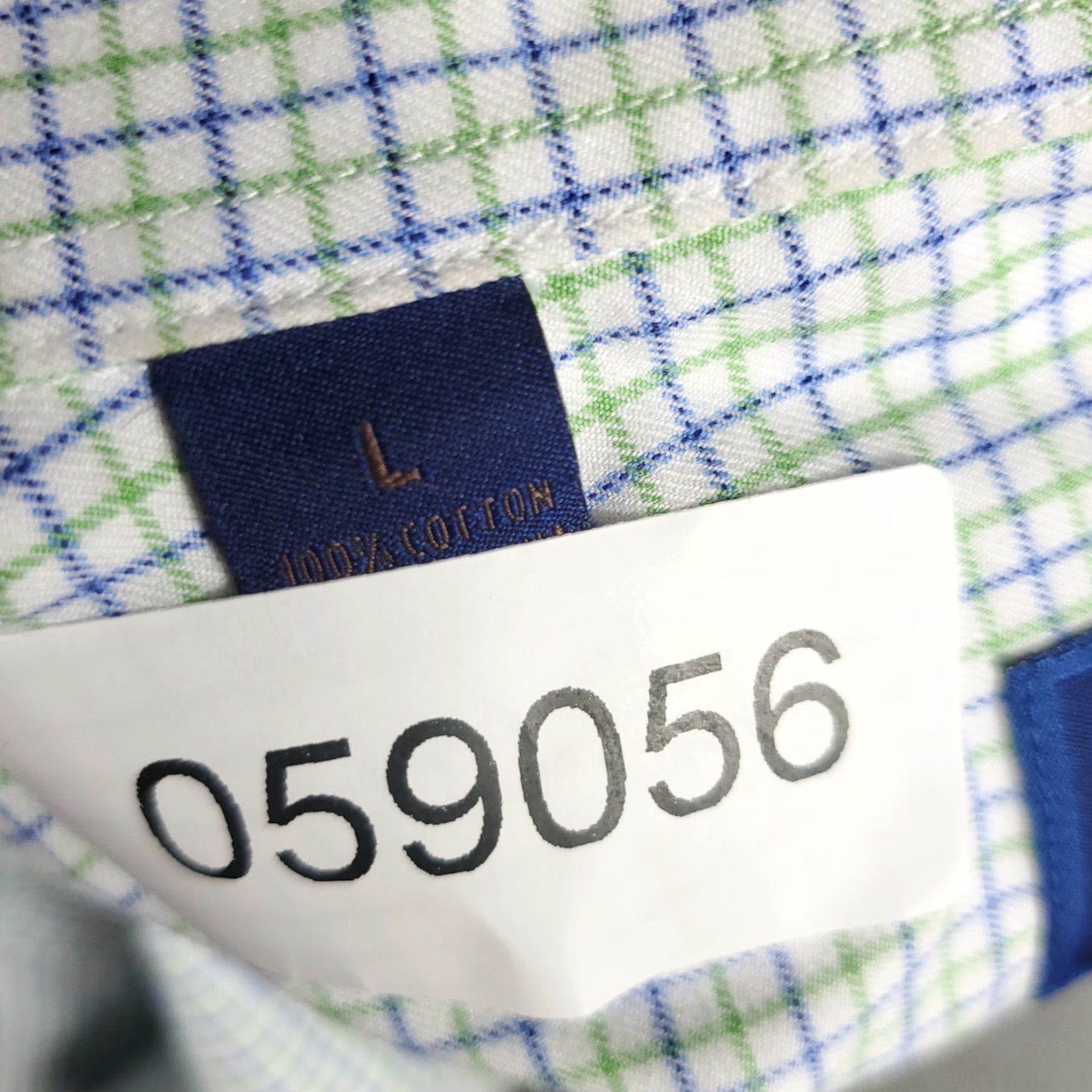 David Donahue David Donahue Shirt Mens Large Blue Green Check Casual Button Up Long Sleeve Size US L / EU 52-54 / 3 - 8 Thumbnail