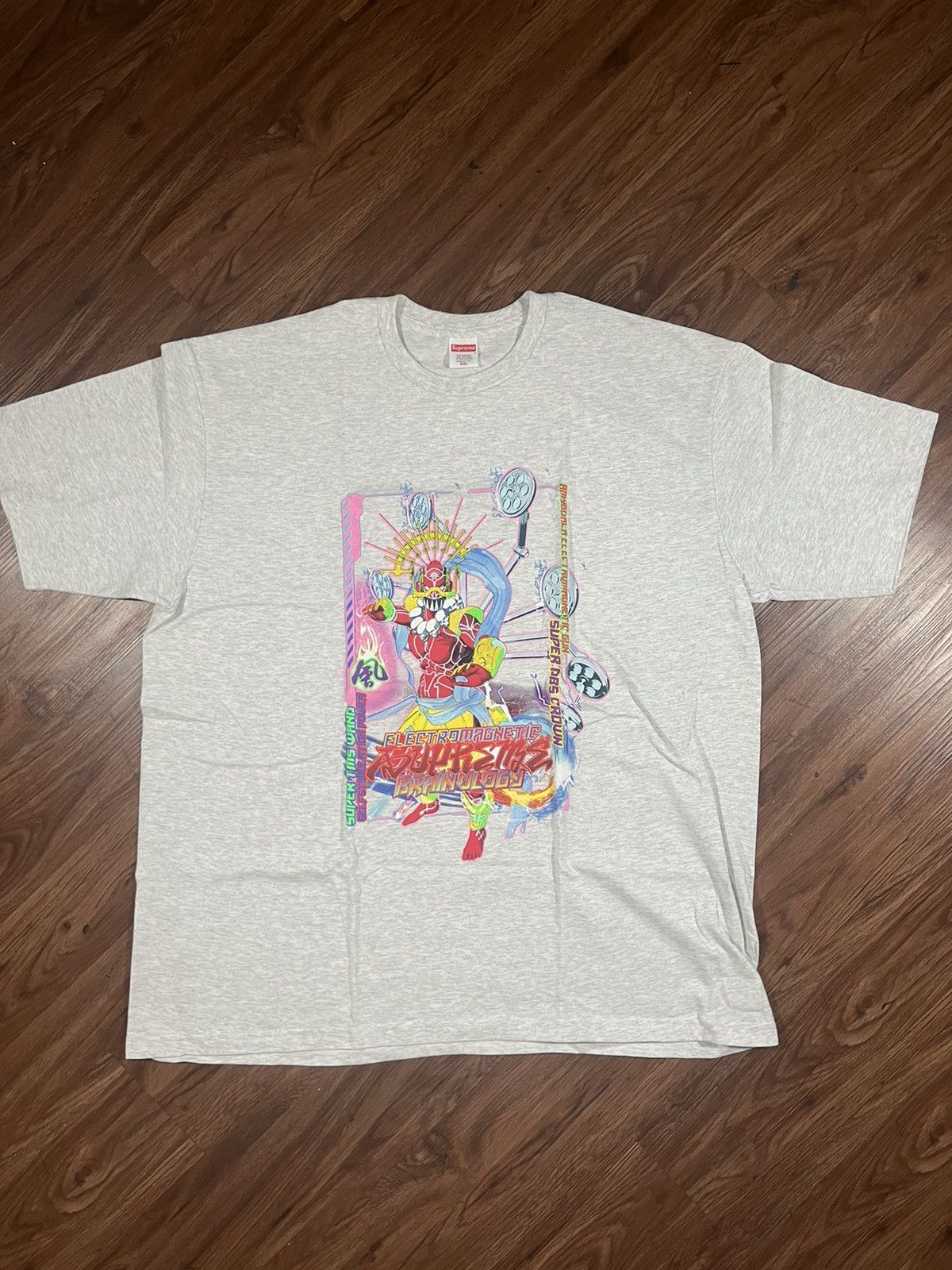 image of Hype x Supreme Electro Tee in Grey, Men's (Size 2XL)