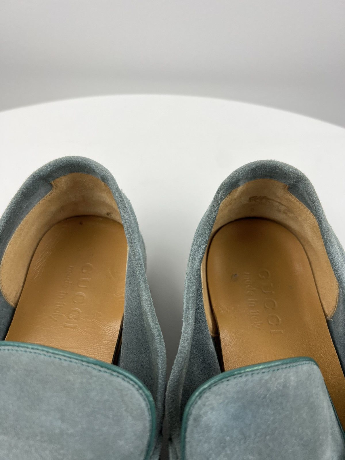 Gucci GUCCI Loafers Suede Slip Ons Shoes HORSEBIT Web Stripe Blue Size US 9.5 / EU 42-43 - 21 Thumbnail