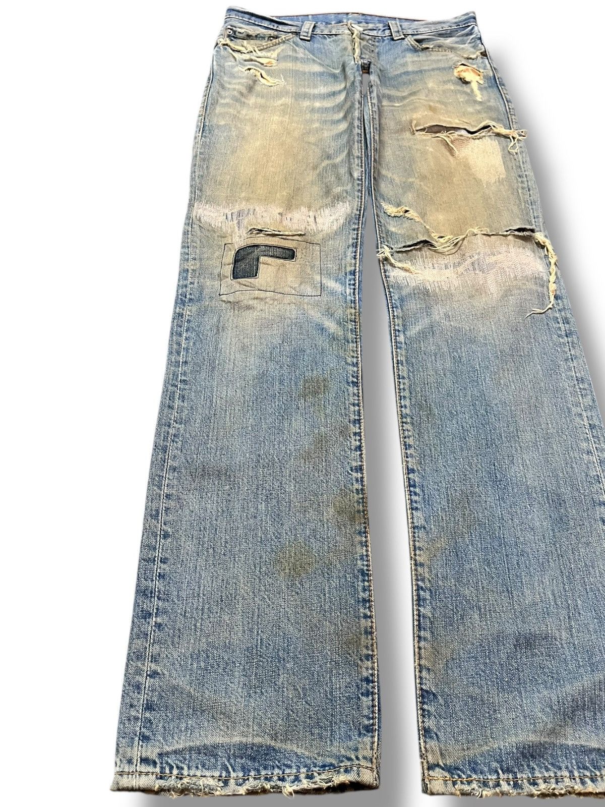 Levi's Vintage Clothing Vintage Levi’s 502 Mudwash Ripped Distressed Denim Size US 31 - 3 Thumbnail