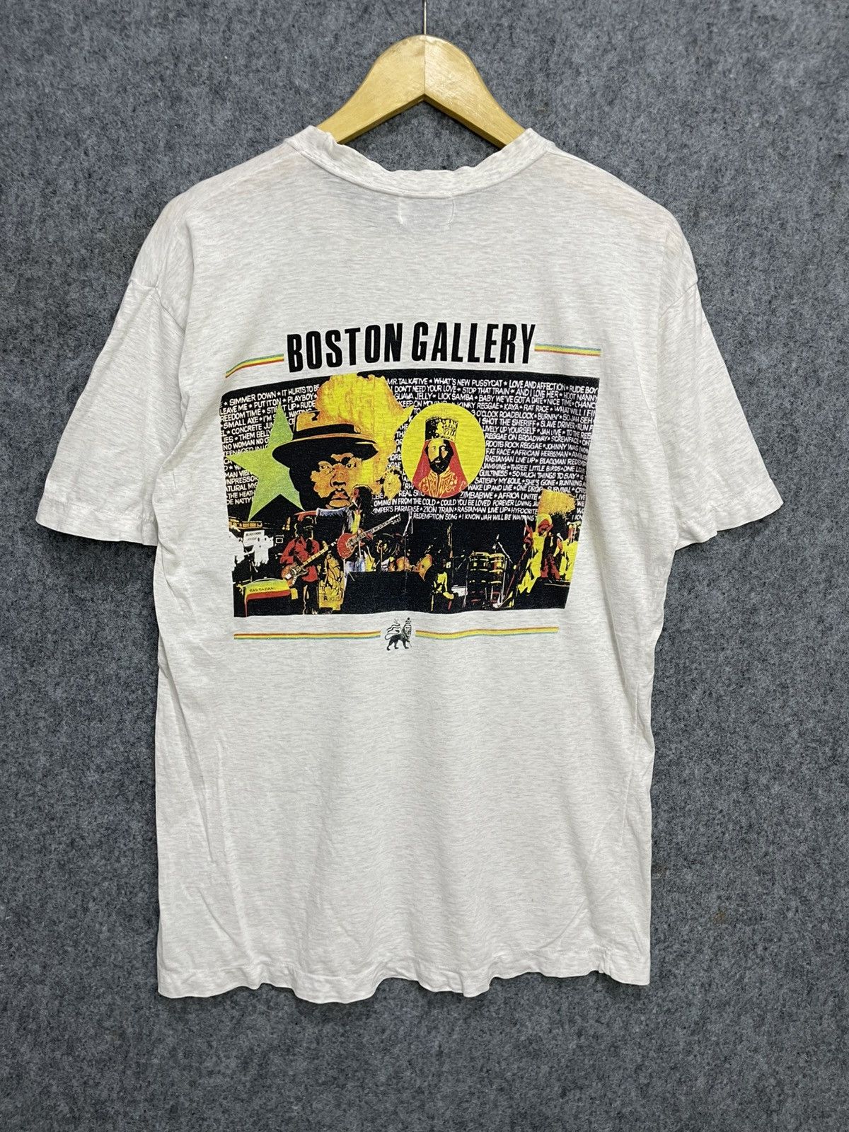 Vintage Vintage 90s Boston Gallery Bob Marley T-Shirt Size US M / EU 48-50 / 2 - 1 Thumbnail