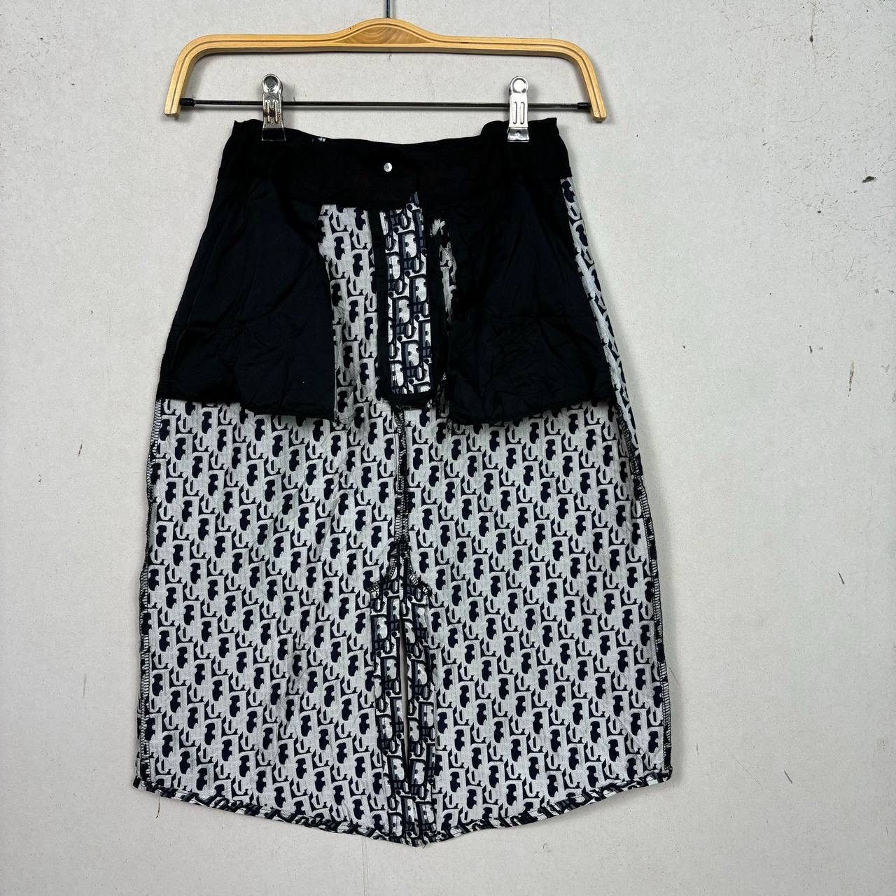 Christian Dior Monsieur Dior SS02 Oblique Monogram Skirt Blue Trotter John Galliano Size 25" / US 0 / IT 36 - 12 Thumbnail