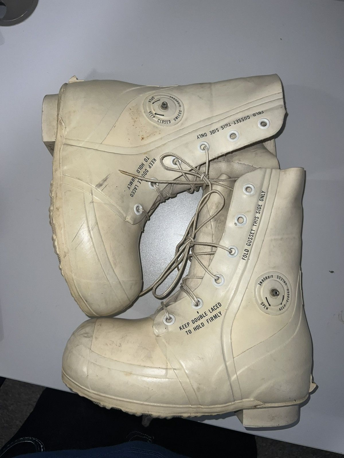 image of Military Bunny Boots in Beige, Women's (Size 5)