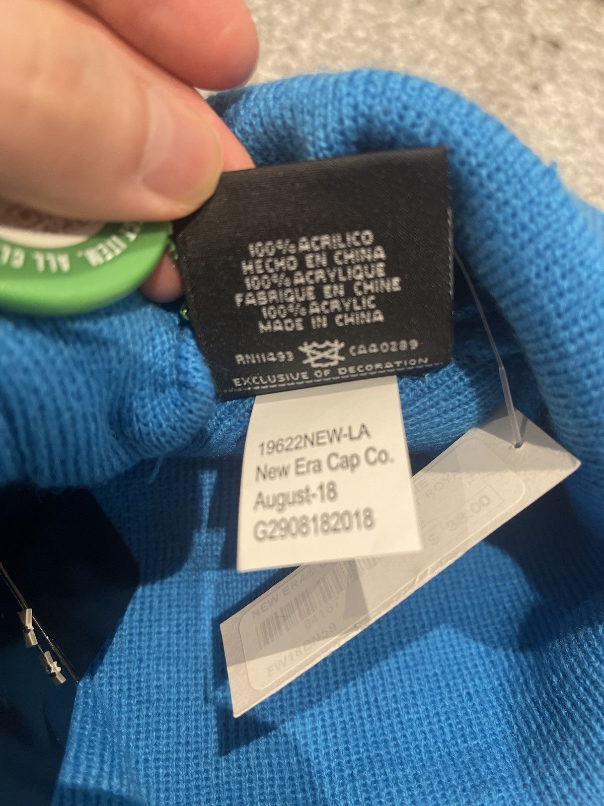 New Era × Supreme Supreme x New Era FW18 Box Logo Blue Beanie Size ONE SIZE - 9 Thumbnail