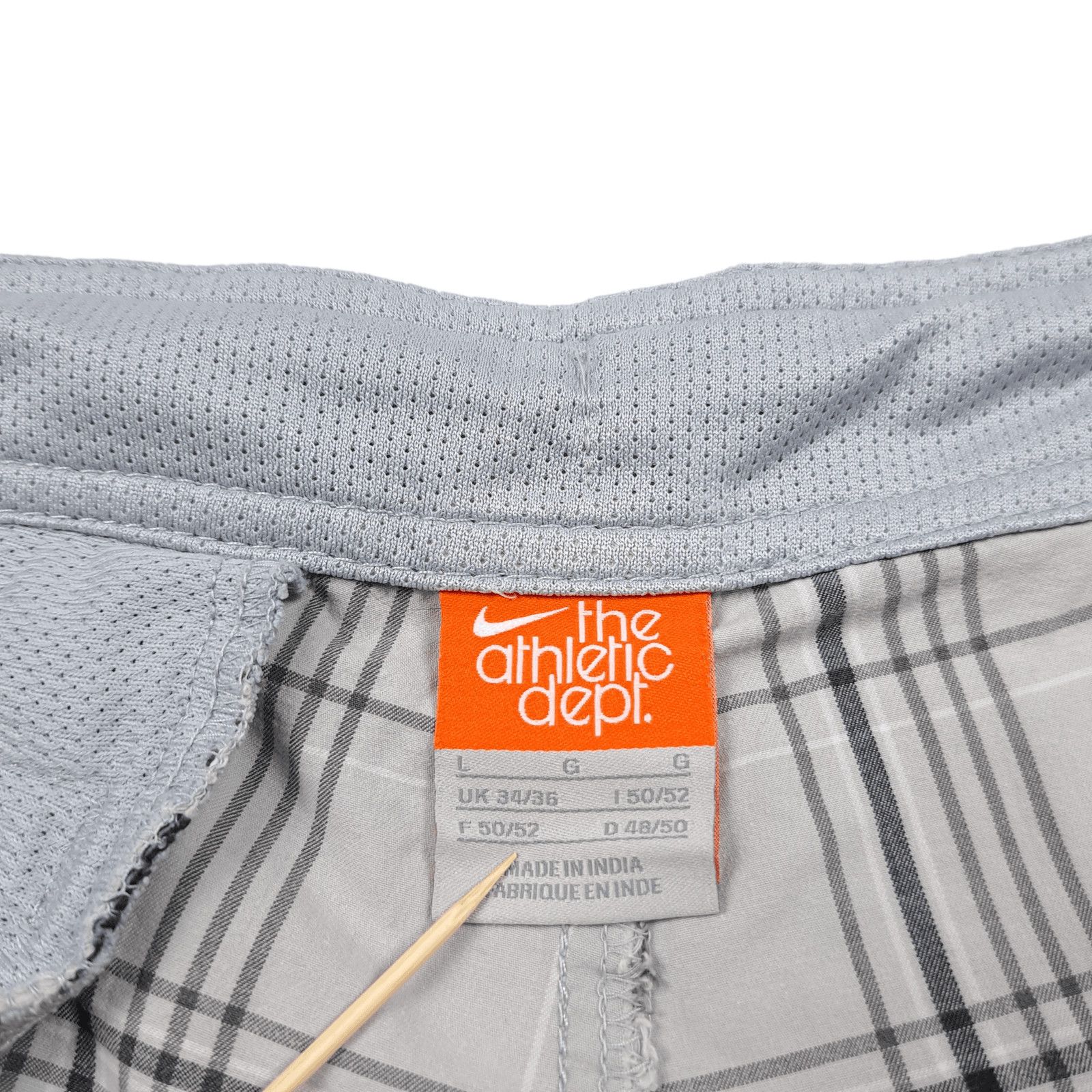 Nike × Vintage Vintage Y2K Nike L Swoosh Cargo Shorts Streetwear Plaid Size US 36 / EU 52 - 3 Thumbnail